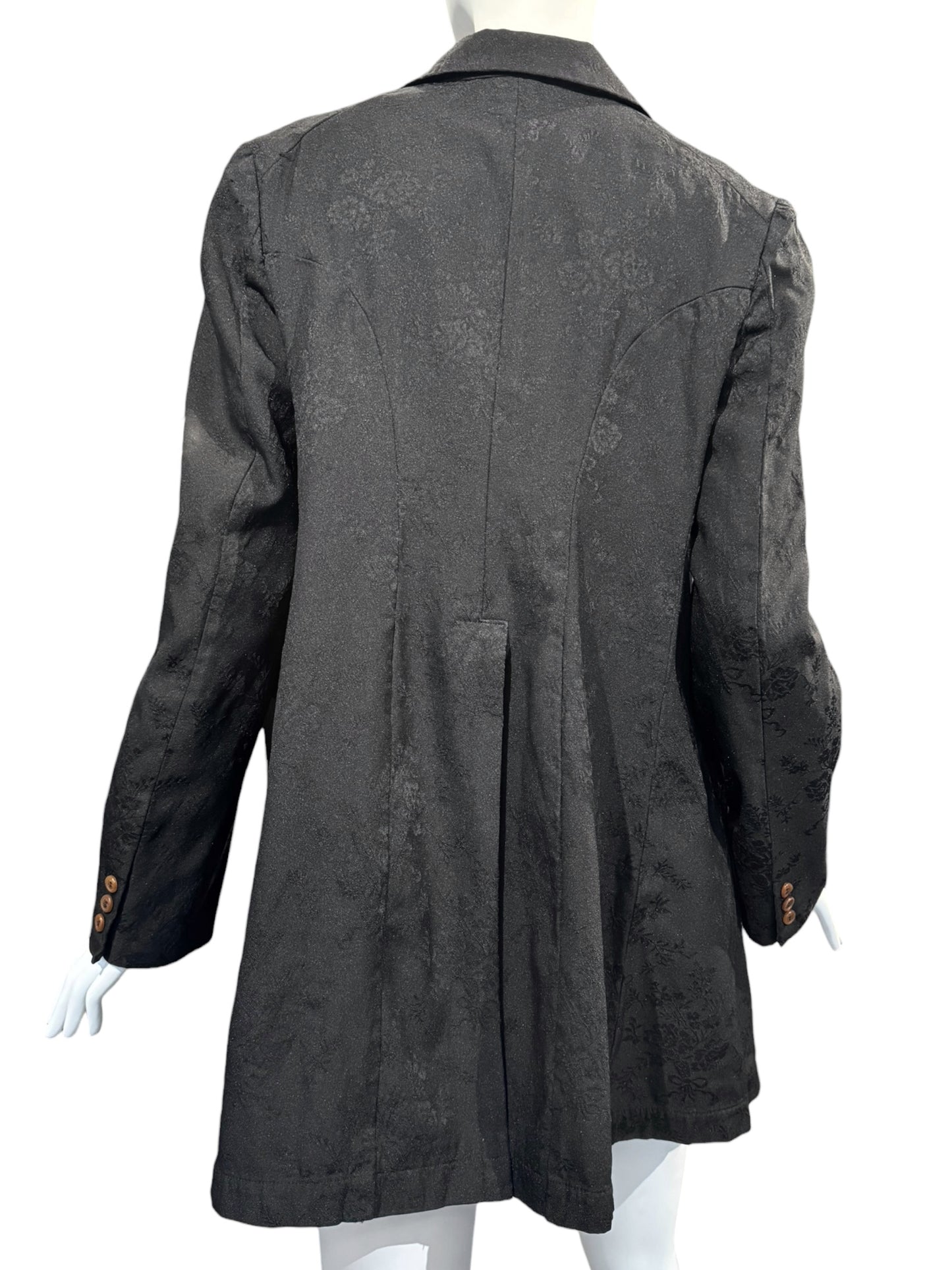 COMME DES GARÇONS 2015 BLACK FLORAL JACQUARD BLAZER