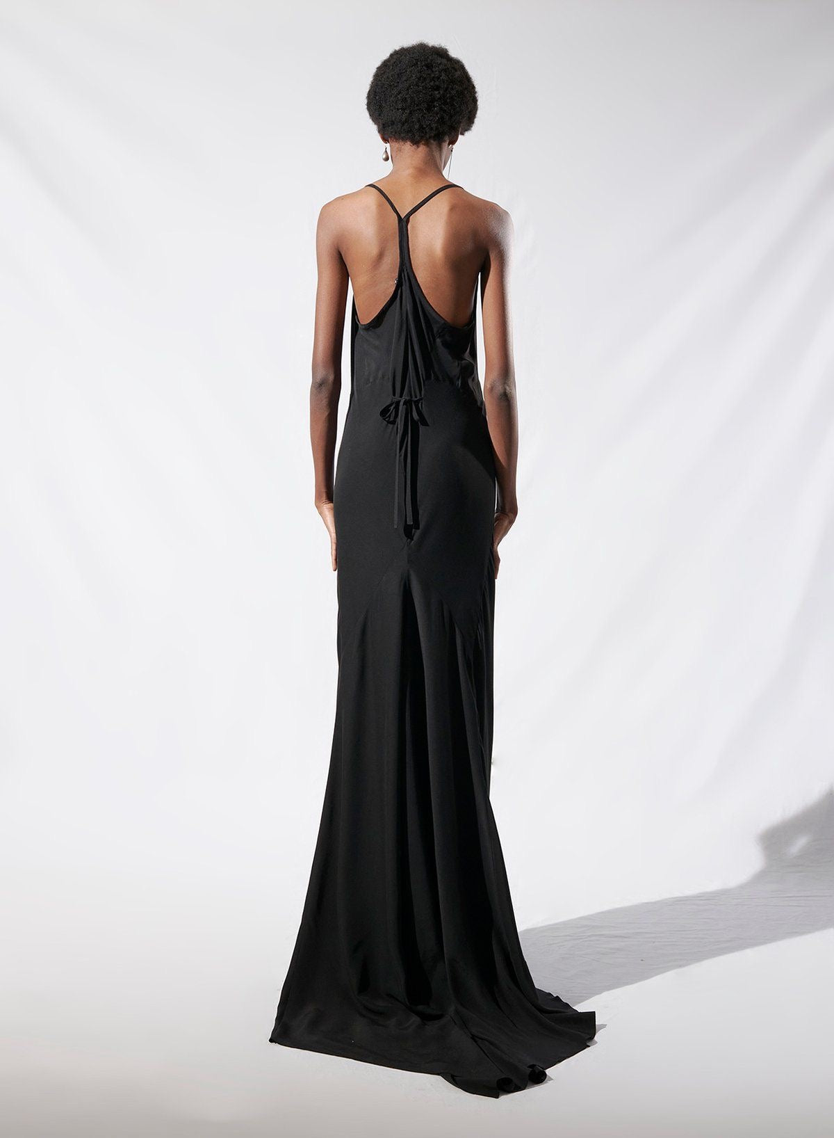 ANN DEMEULEMEESTER SS2021 BY SÉBASTIEN MEUNIER BLACK GOWN