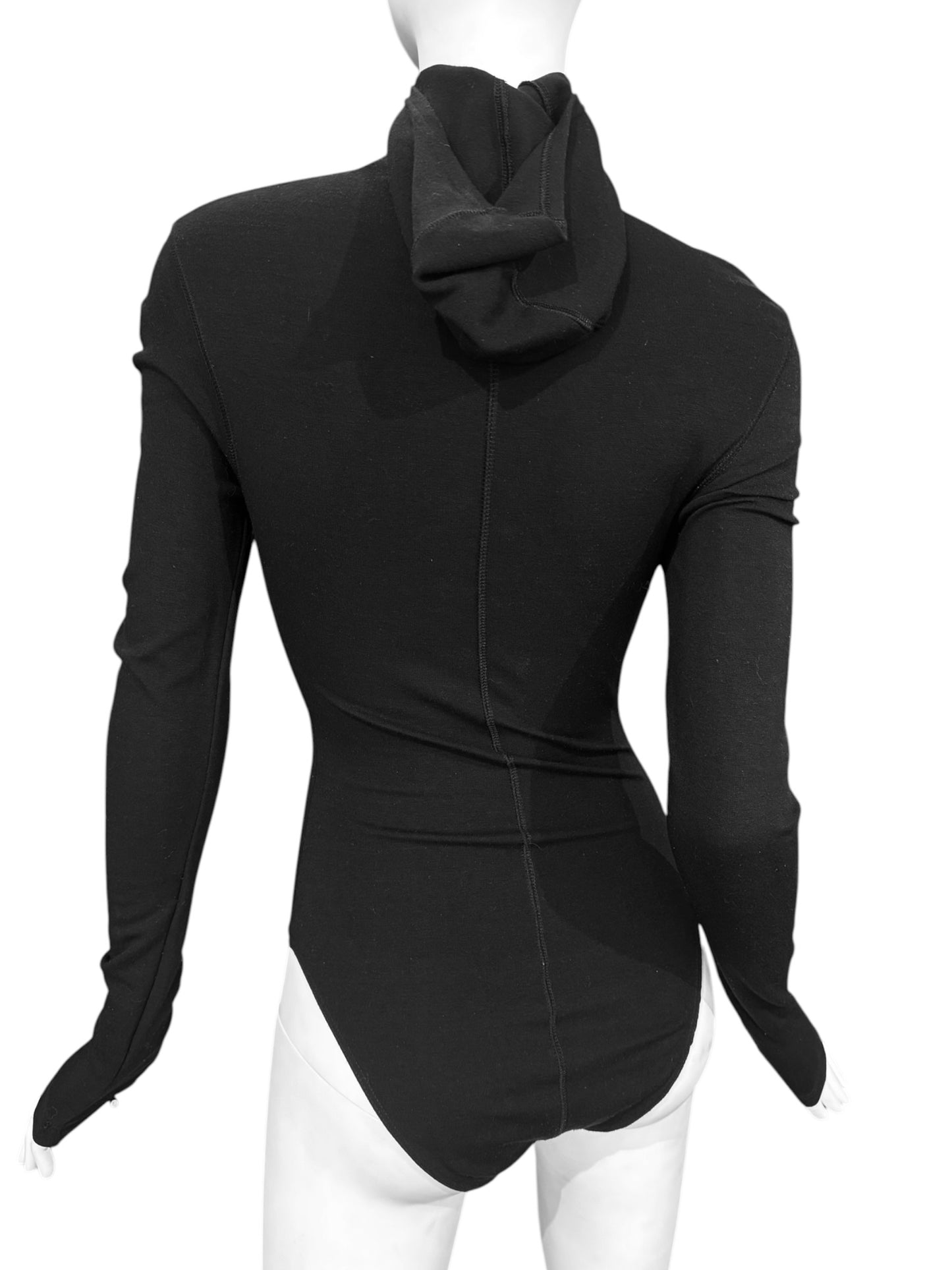 PLEIN SUD FW1990 BLACK HOODED BODY