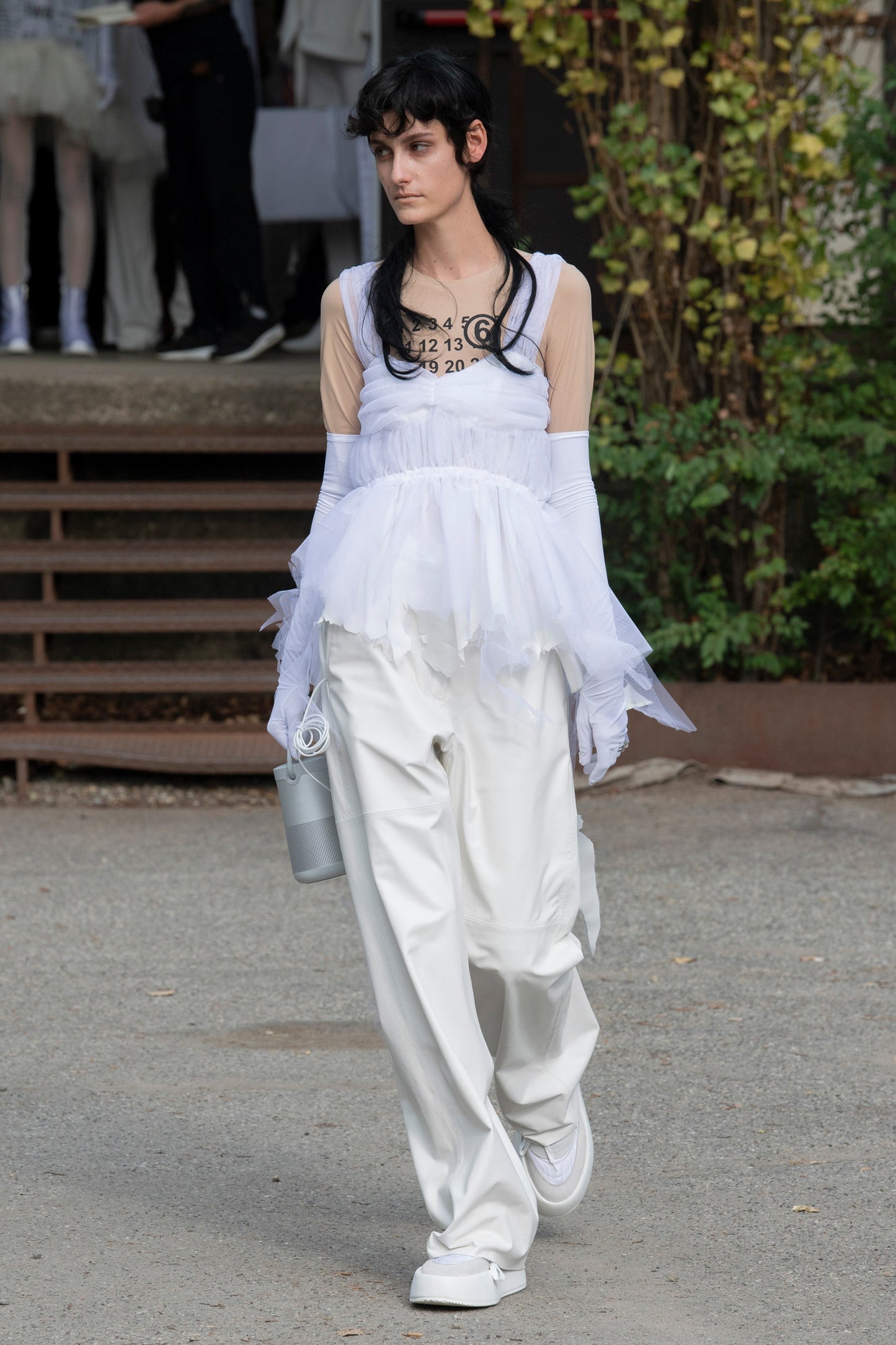 MM6 MARGIELA SS2020 WHITE TULLE TUTU TOP