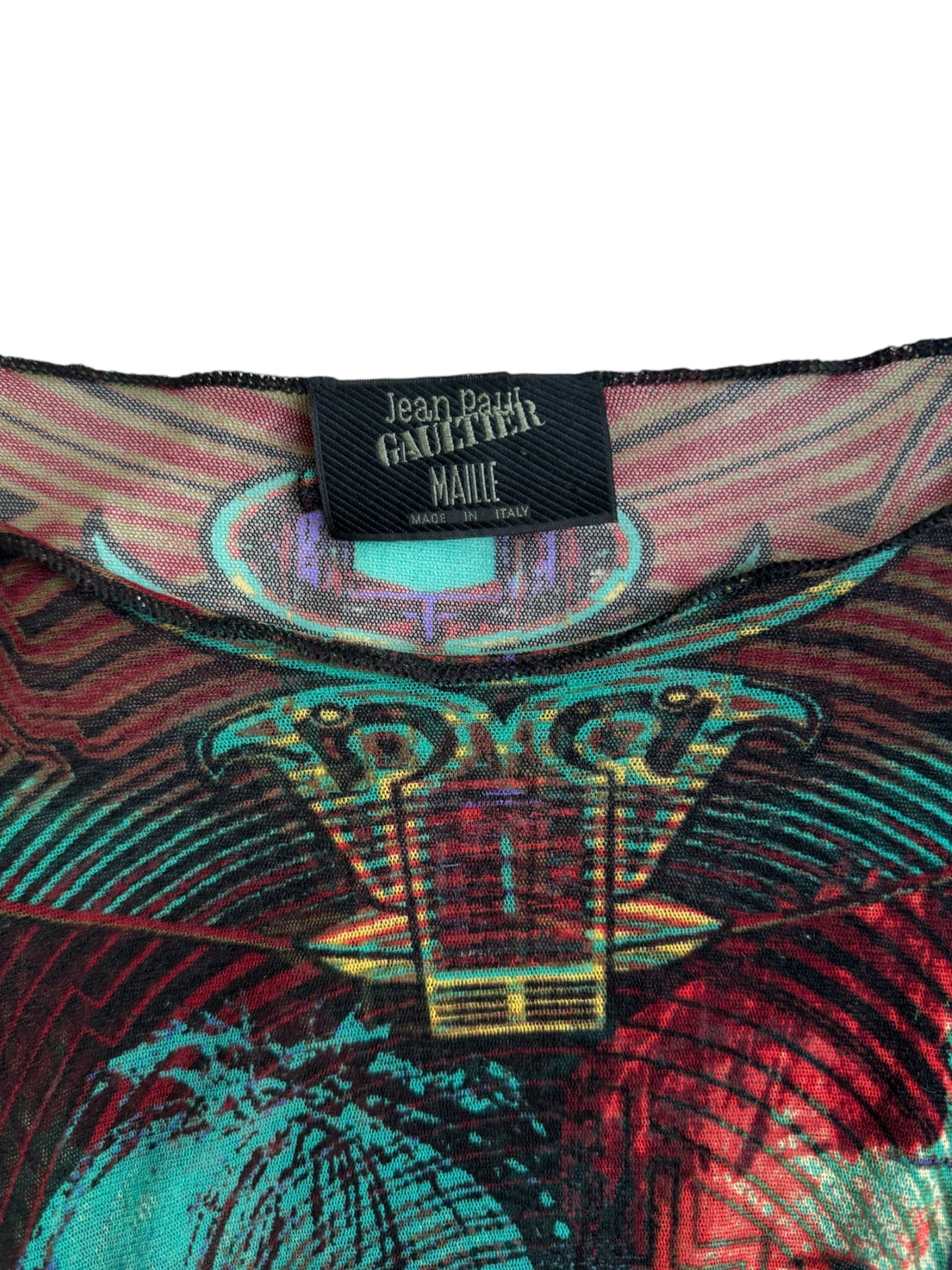 JEAN PAUL GAULTIER FW1996 « BRAZILIAN CURRENCY » MESH TOP