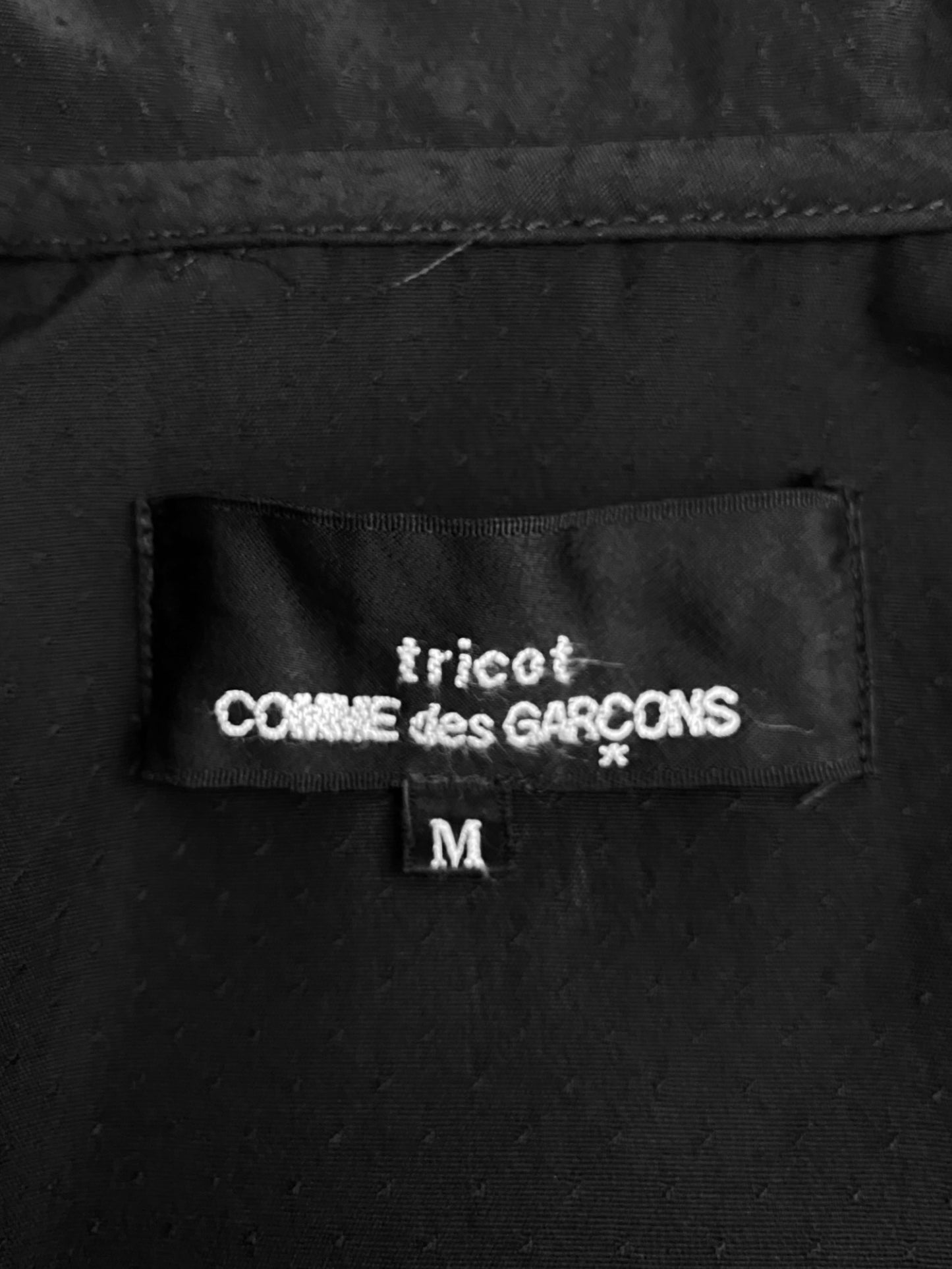 COMME DES GARÇONS SS2002 BLACK BACK TIED UP SHIRT