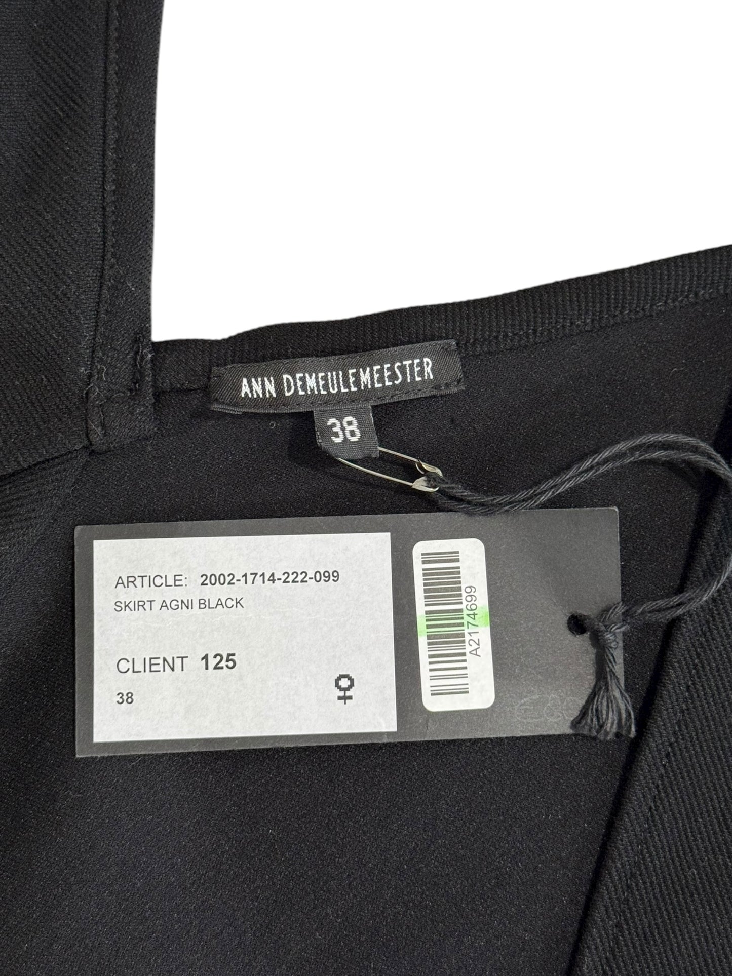 ANN DEMEULEMEESTER FW2020 BY SÉBASTIEN MEUNIER BLACK ASYMMETRICAL BACKLESS MAXI DRESS