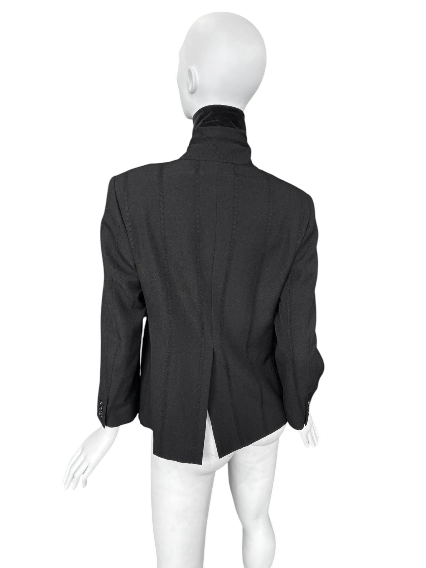 COMME DES GARÇONS FW2001 BLACK WOOL ASYMMETRICAL BLAZER