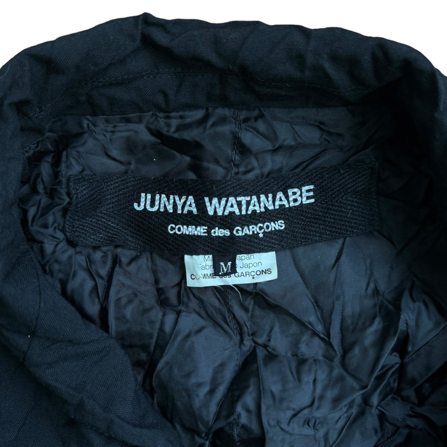 JUNYA WATANABE SS2008 BLACK CREASED BLAZER