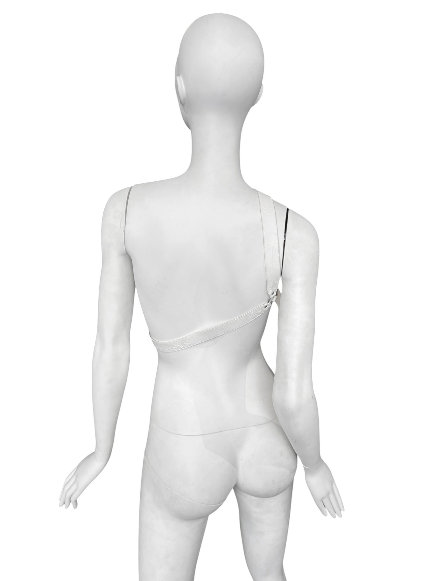 NOIR KEI NINOMIYA FW2020 WHITE RUFFLES HARNESS