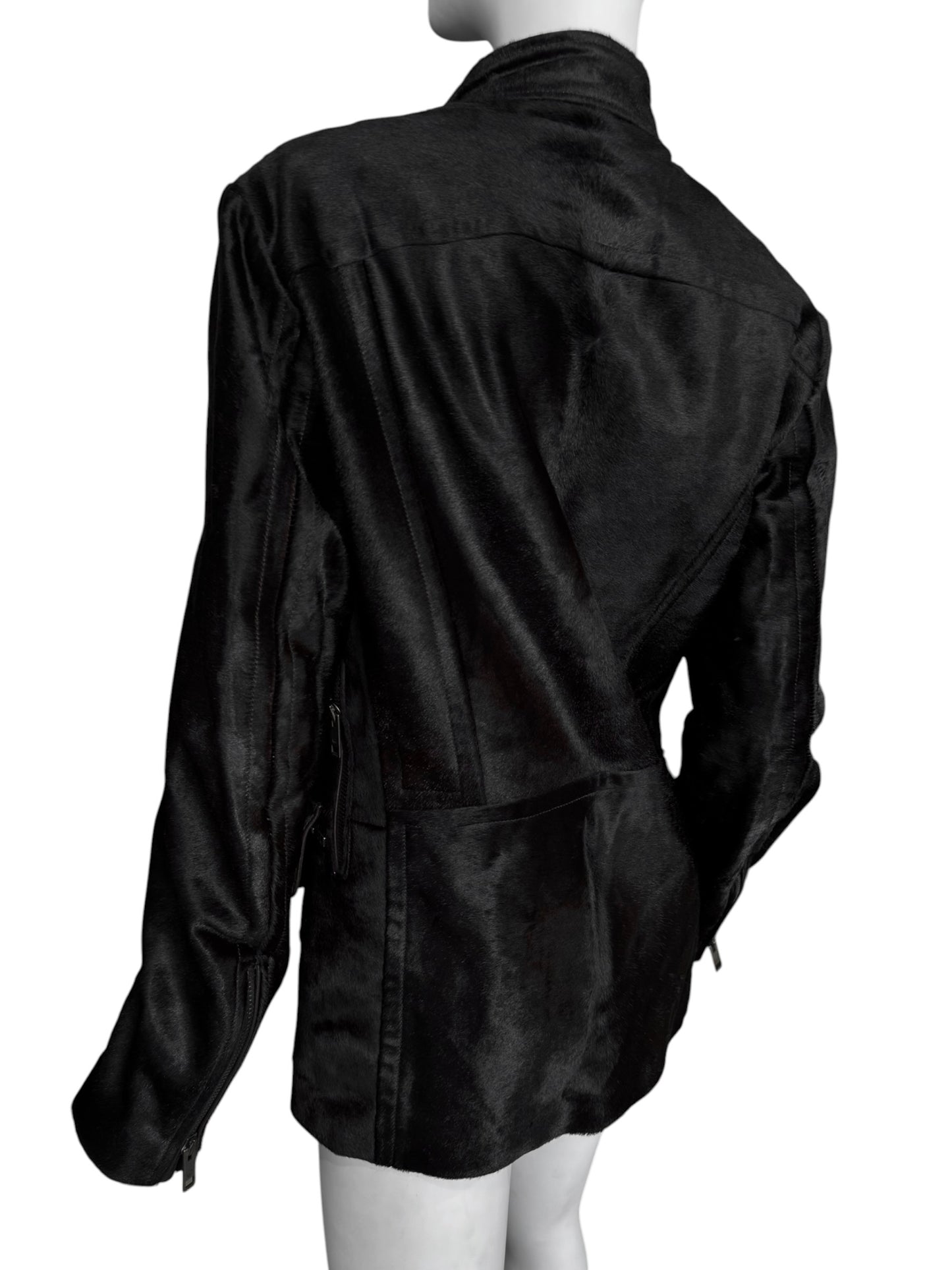 GUCCI FW2004 BY TOM FORD EBONY PONY HAIR JACKET