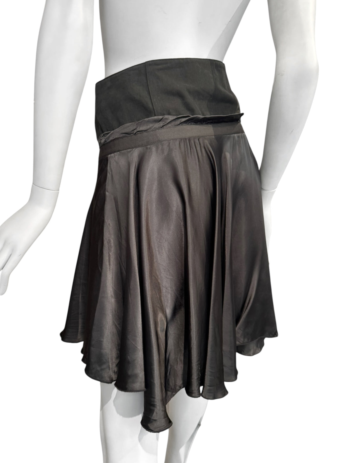 PLEIN SUD SS2004 KAKI MIDI SKIRT