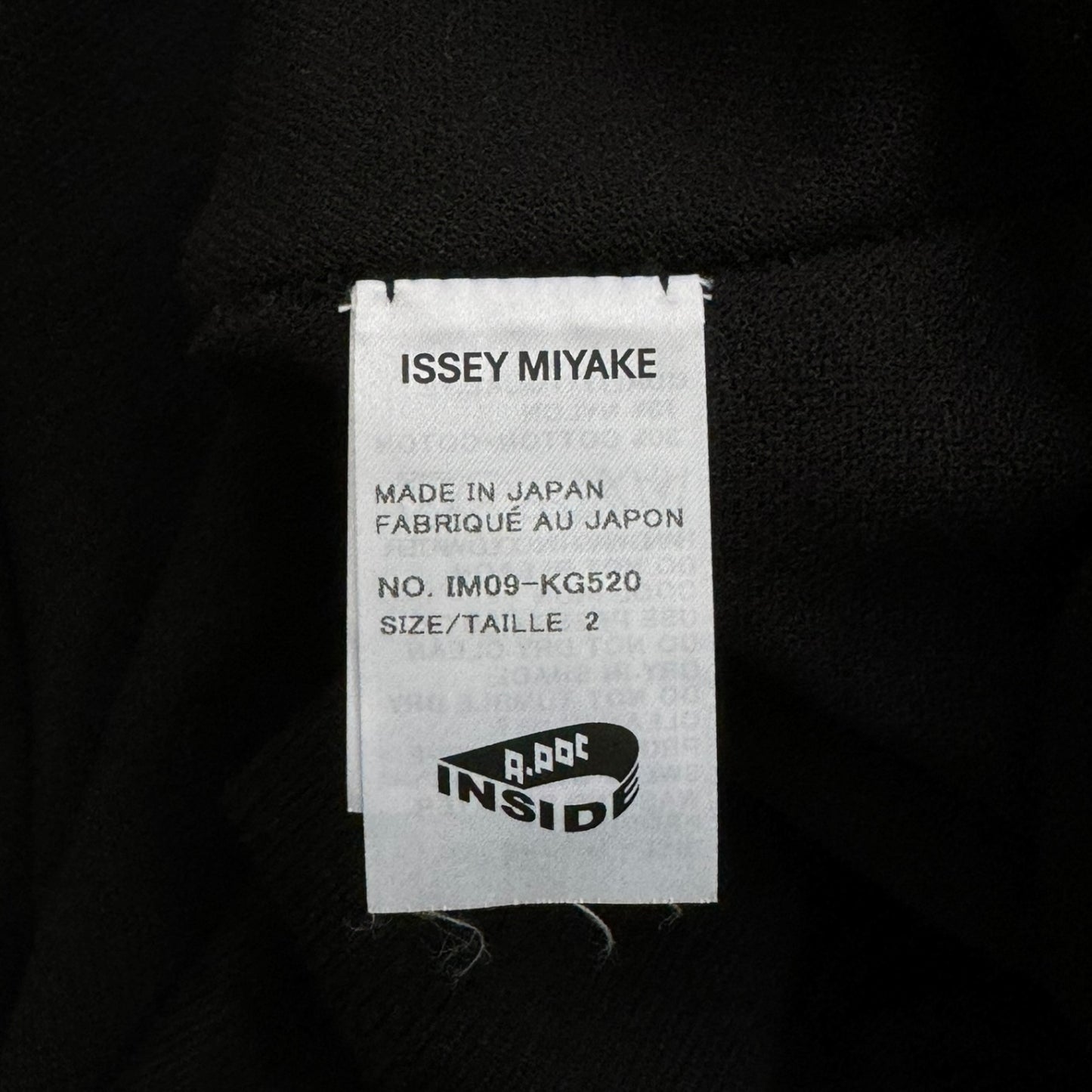 ISSEY MIYAKE FW2020 BY SATOSHI KONDO BLACK KNITTED SKIRT