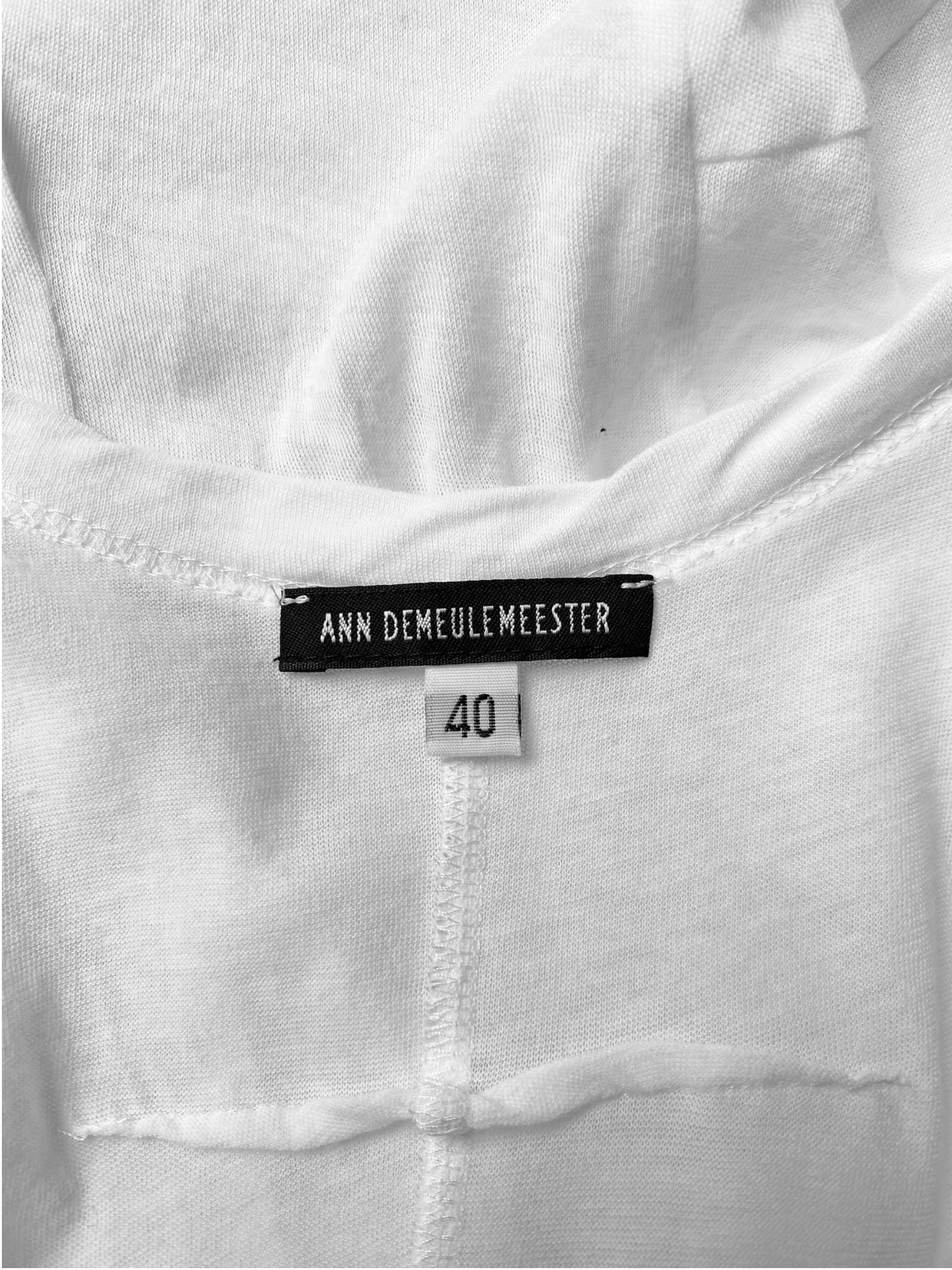 ANN DEMEULEMEESTER 2010s BY SÉBASTIEN MEUNIER WHITE TIE UP TANK TOP