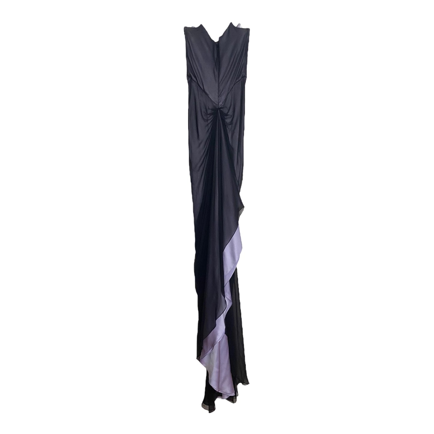 RICHARD TYLER COUTURE 2000s GREY SILK GOWN