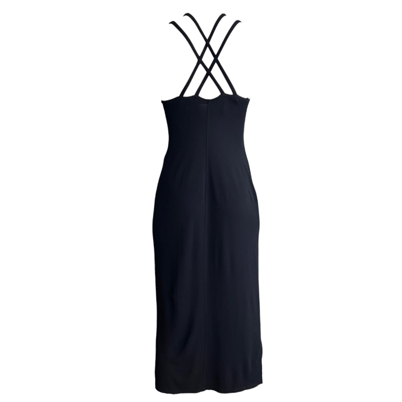 PLEIN SUD SS1992 BLACK DOUBLE STRAPS DRESS