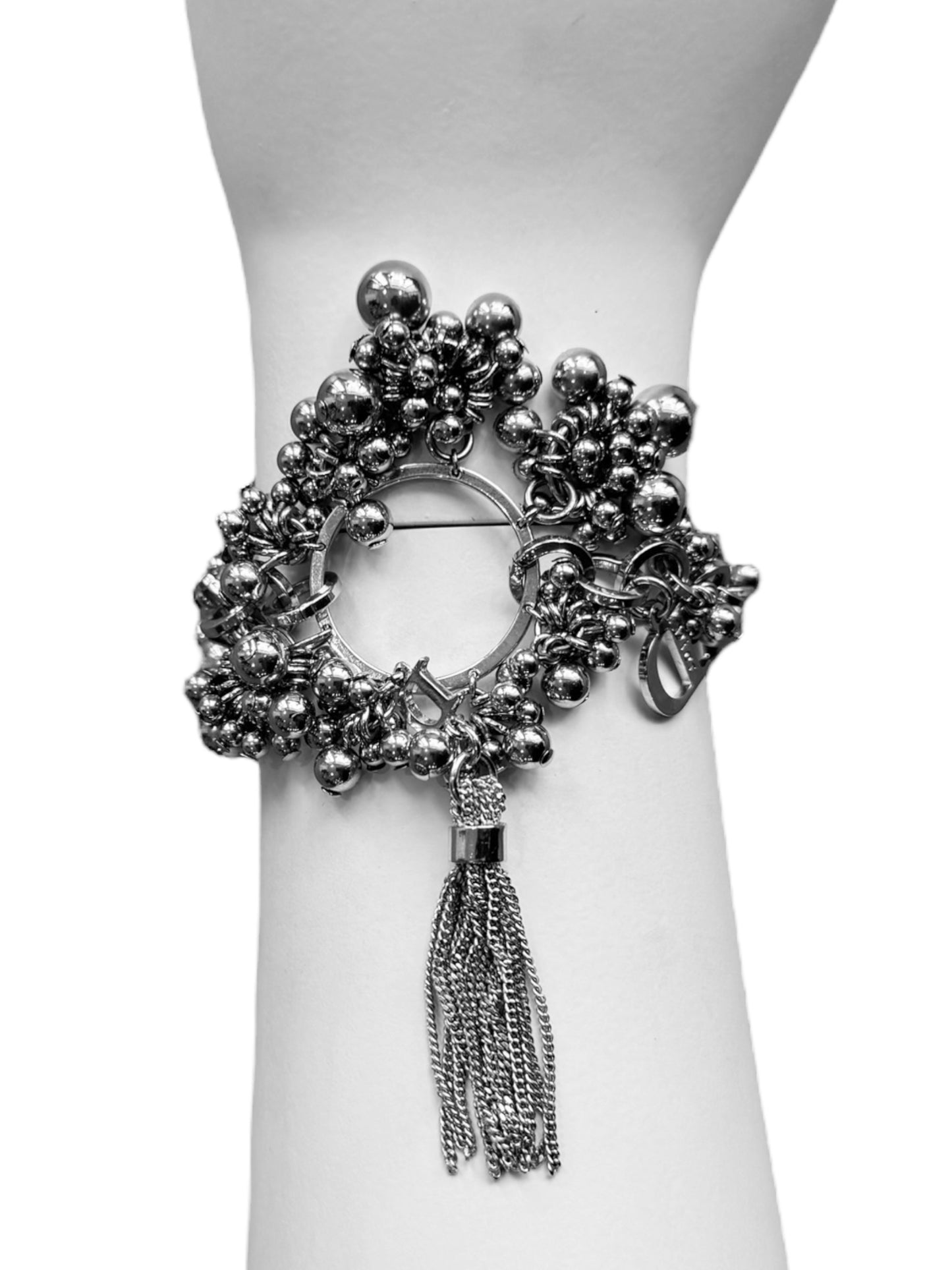 DIOR 2000s BY GALLIANO SILVER PLATED TRINKET BRACELET