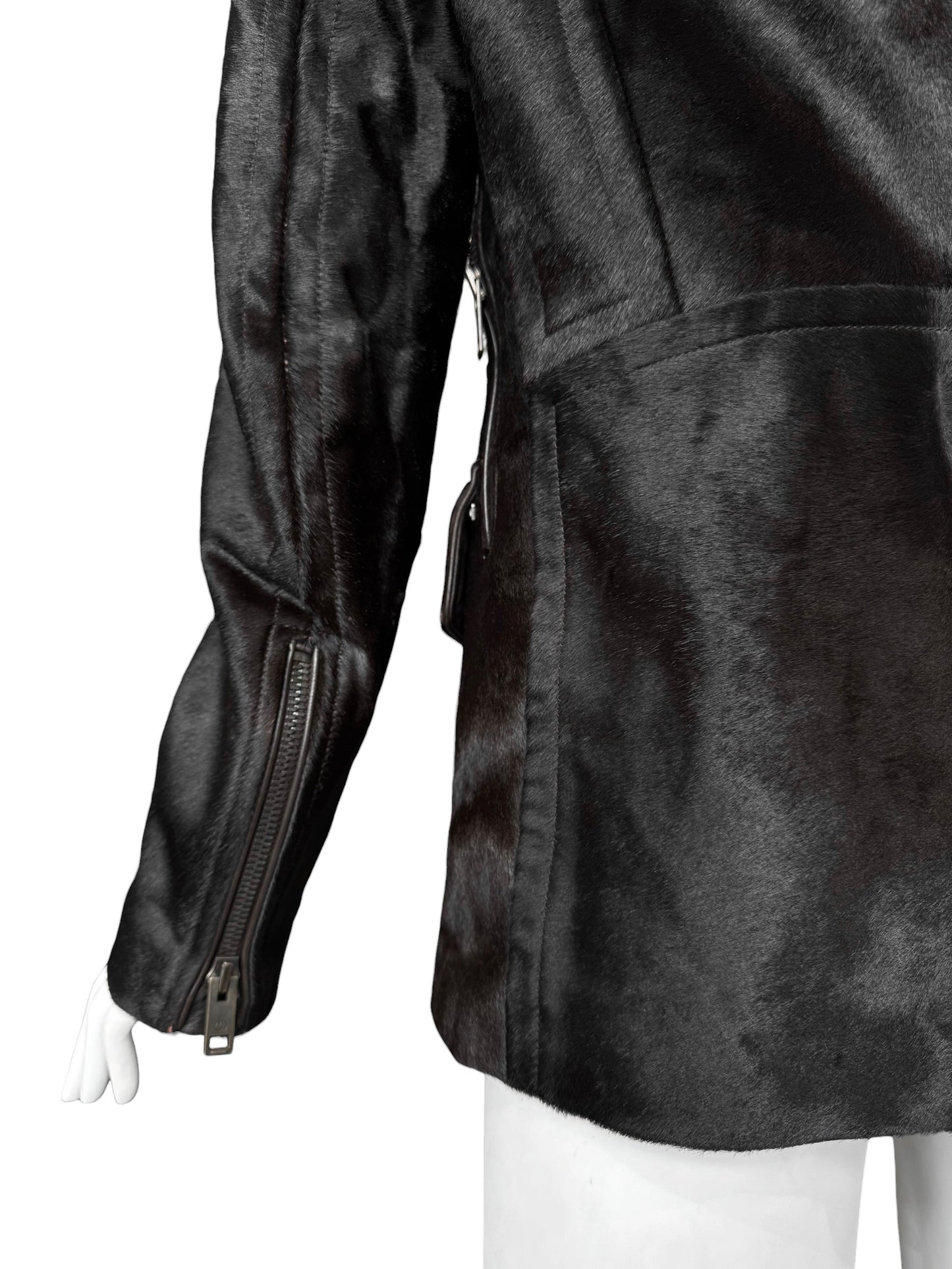 GUCCI FW2004 BY TOM FORD EBONY PONY HAIR JACKET