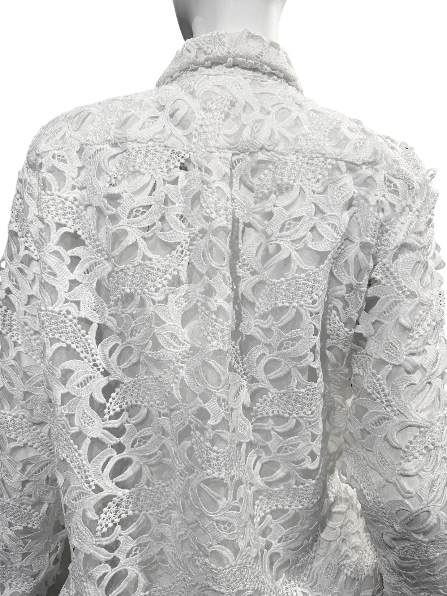 COMME DES GARÇONS FW2024 WHITE LACE SHIRT
