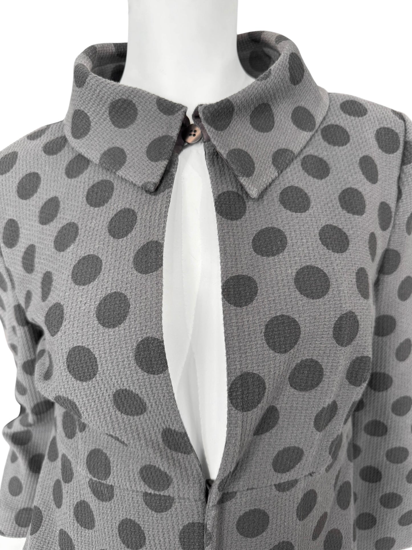 ARMANI COLLEZIONI 2000s GREY POLKA DOT LIGHT JACKET