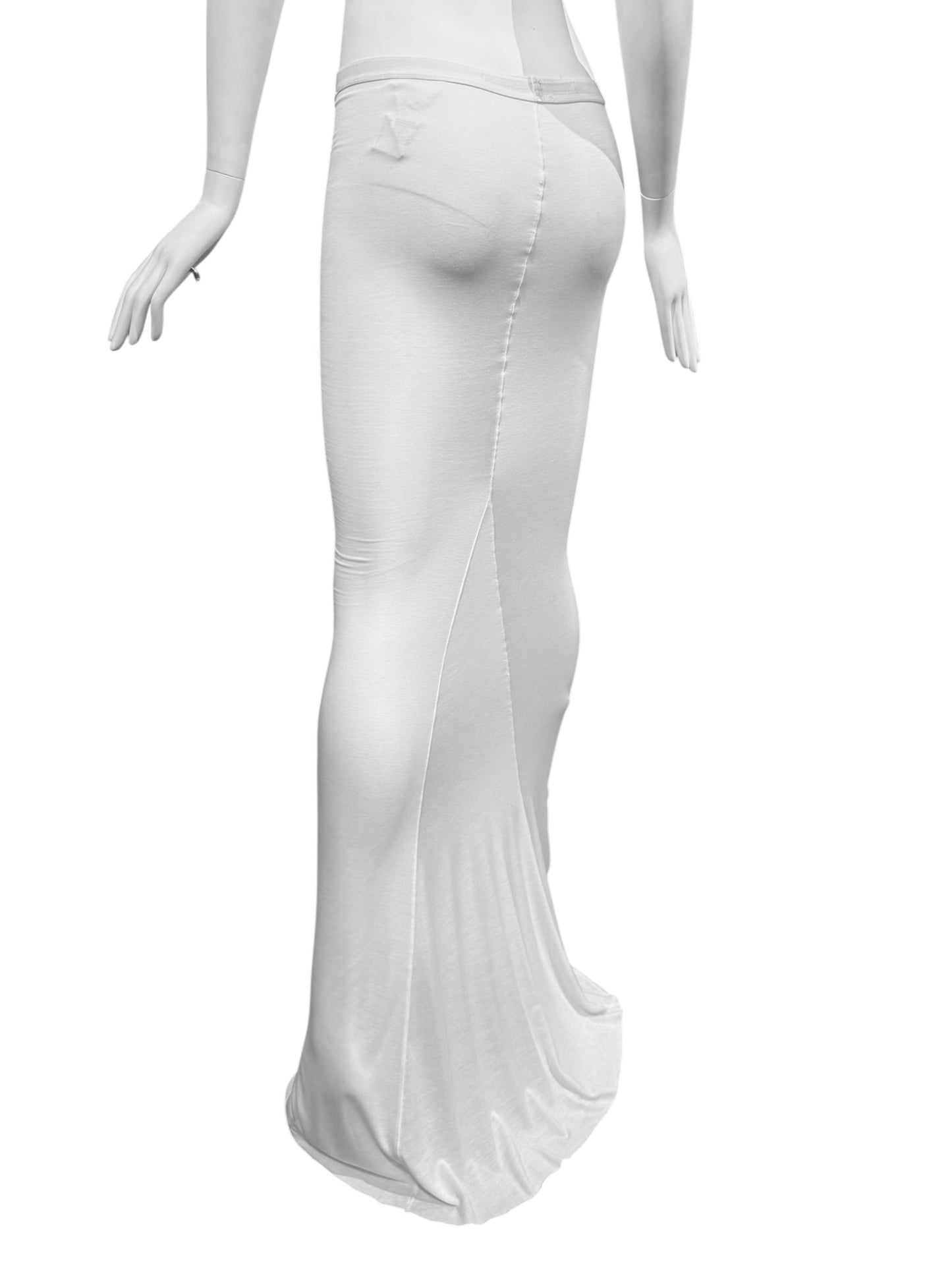 RICK OWENS LILIES 2020s WHITE FLOOR-LENGTH SKIRT