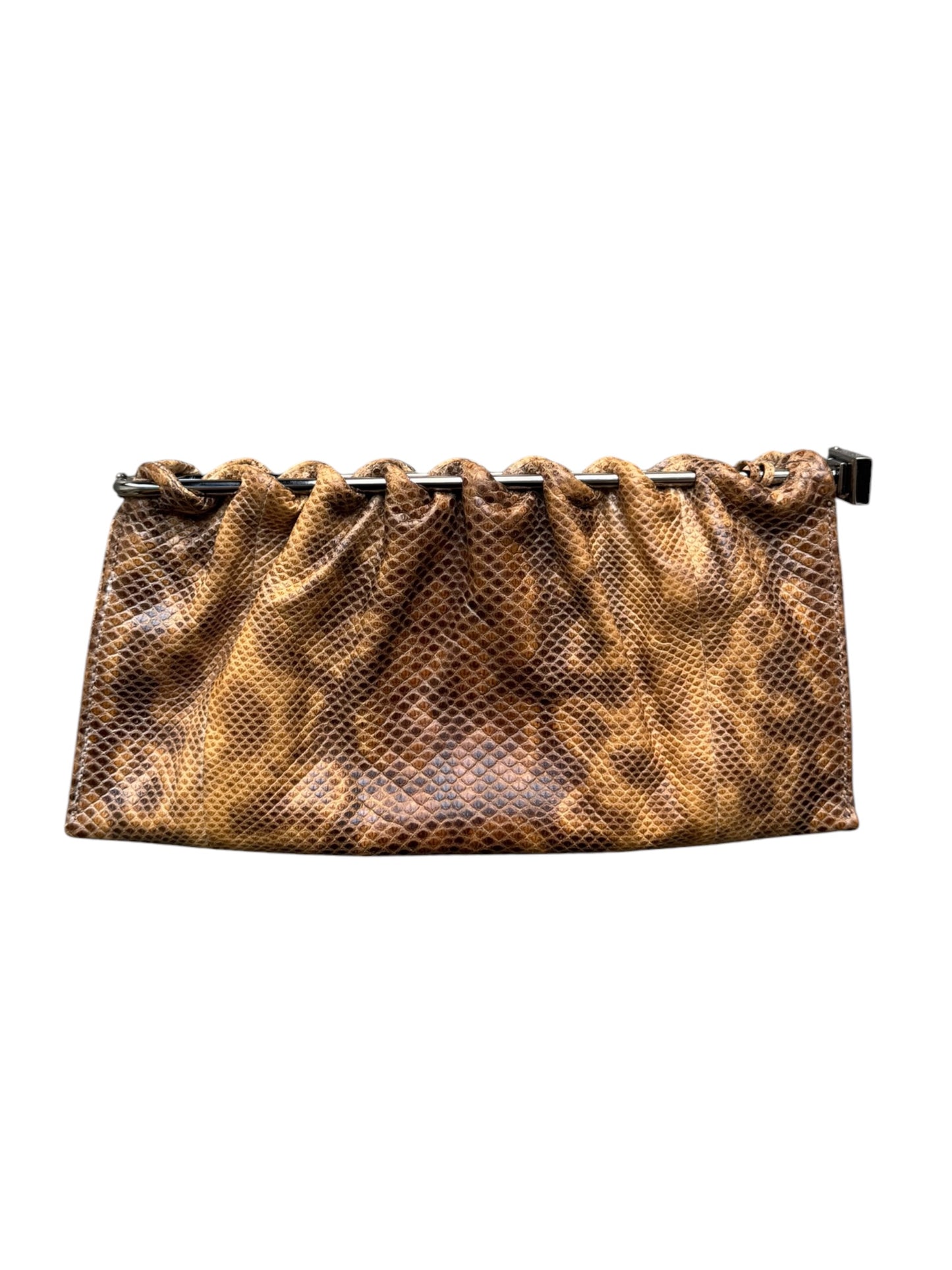 GUCCI FW1999 BY TOM FORD BROWN LIZARD LEATHER CLUTCH