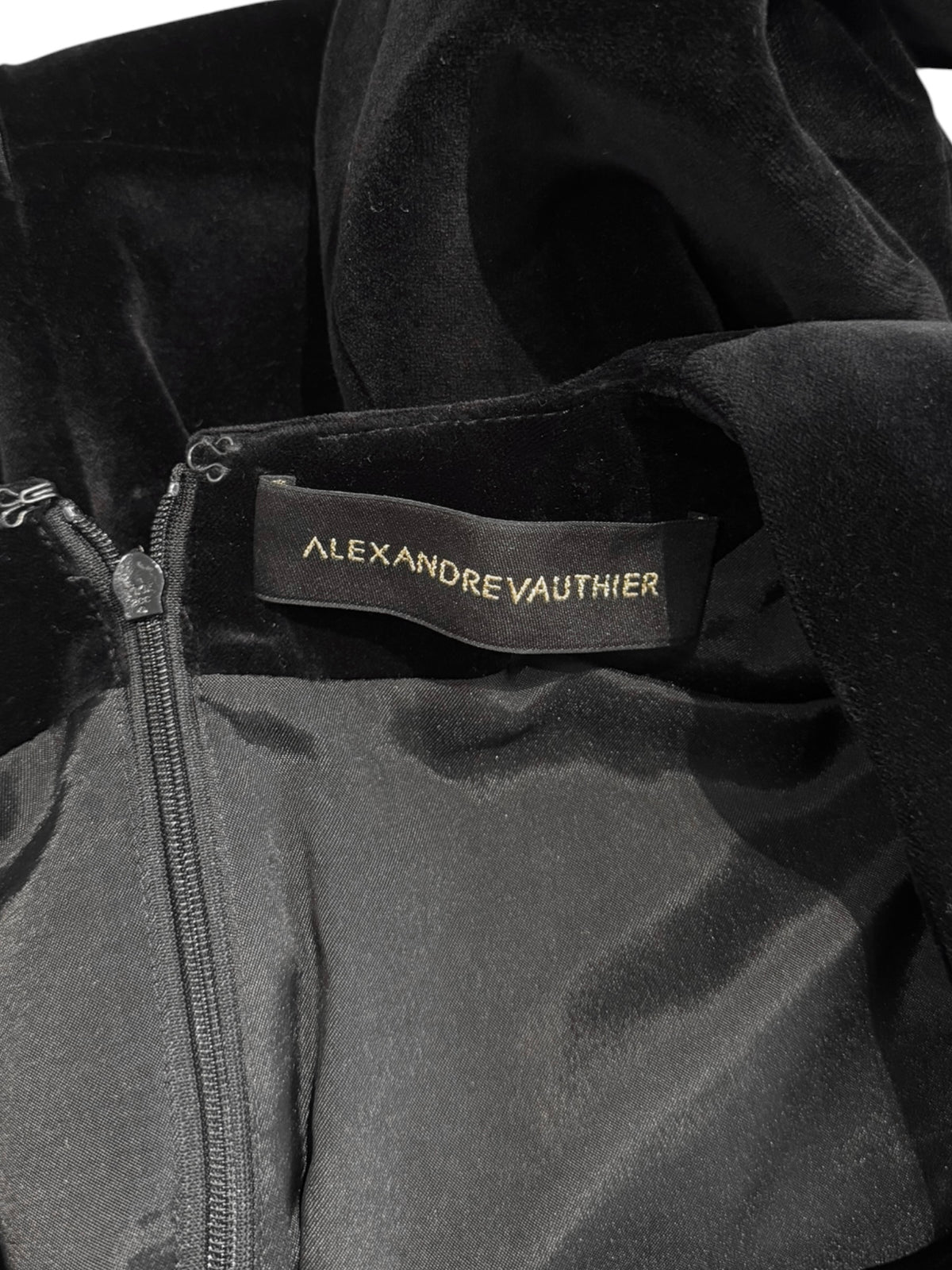 ALEXANDRE VAUTHIER FW2018 BLACK VELVET MAXI DRESS