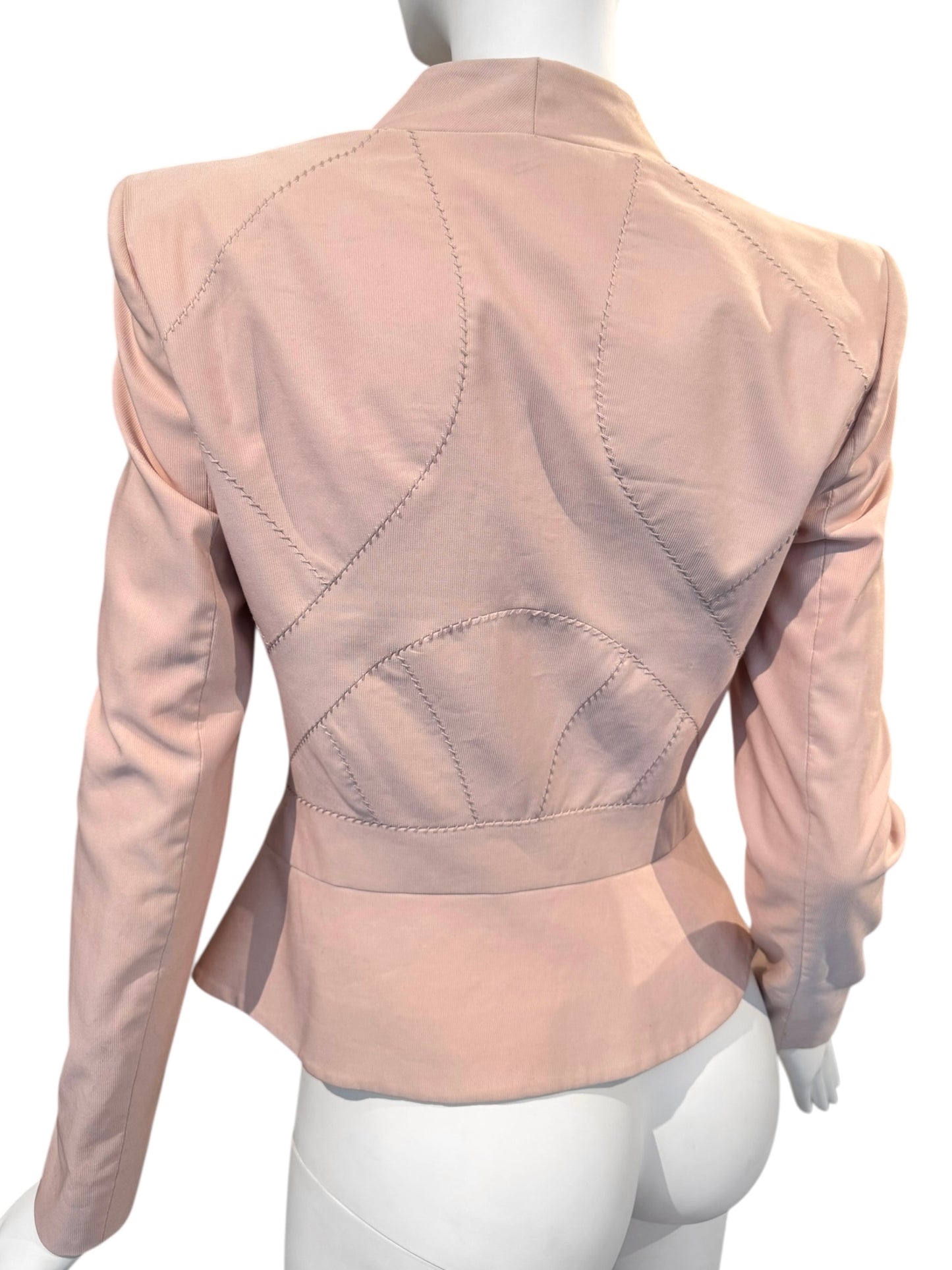 ALEXANDER MCQUEEN SS2004 «DELIVERANCE» PINK CORSET TULLE BRA JACKET