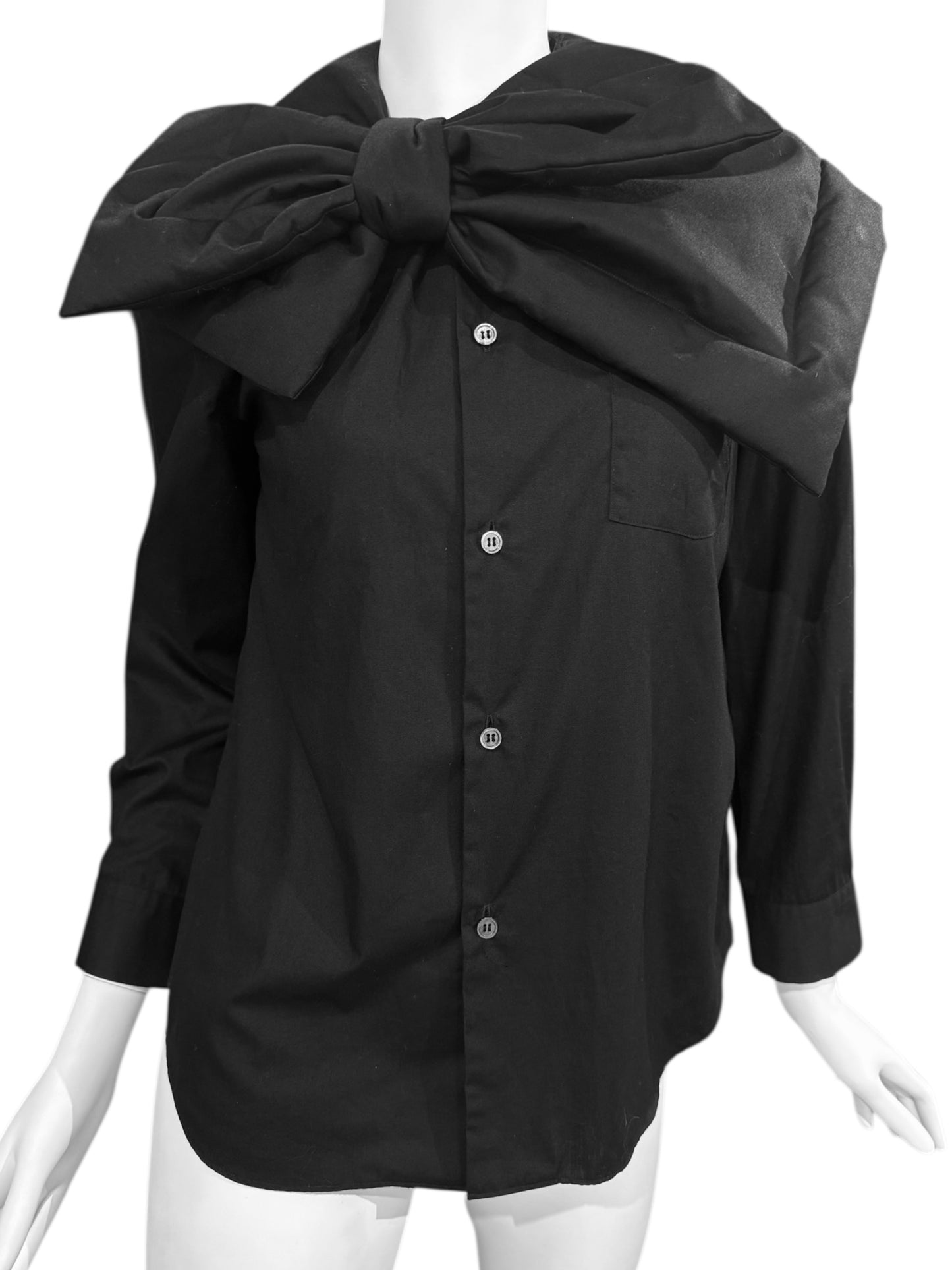 COMME DES GARÇONS TRICOT FW2020 BLACK BOW COLLAR SHIRT