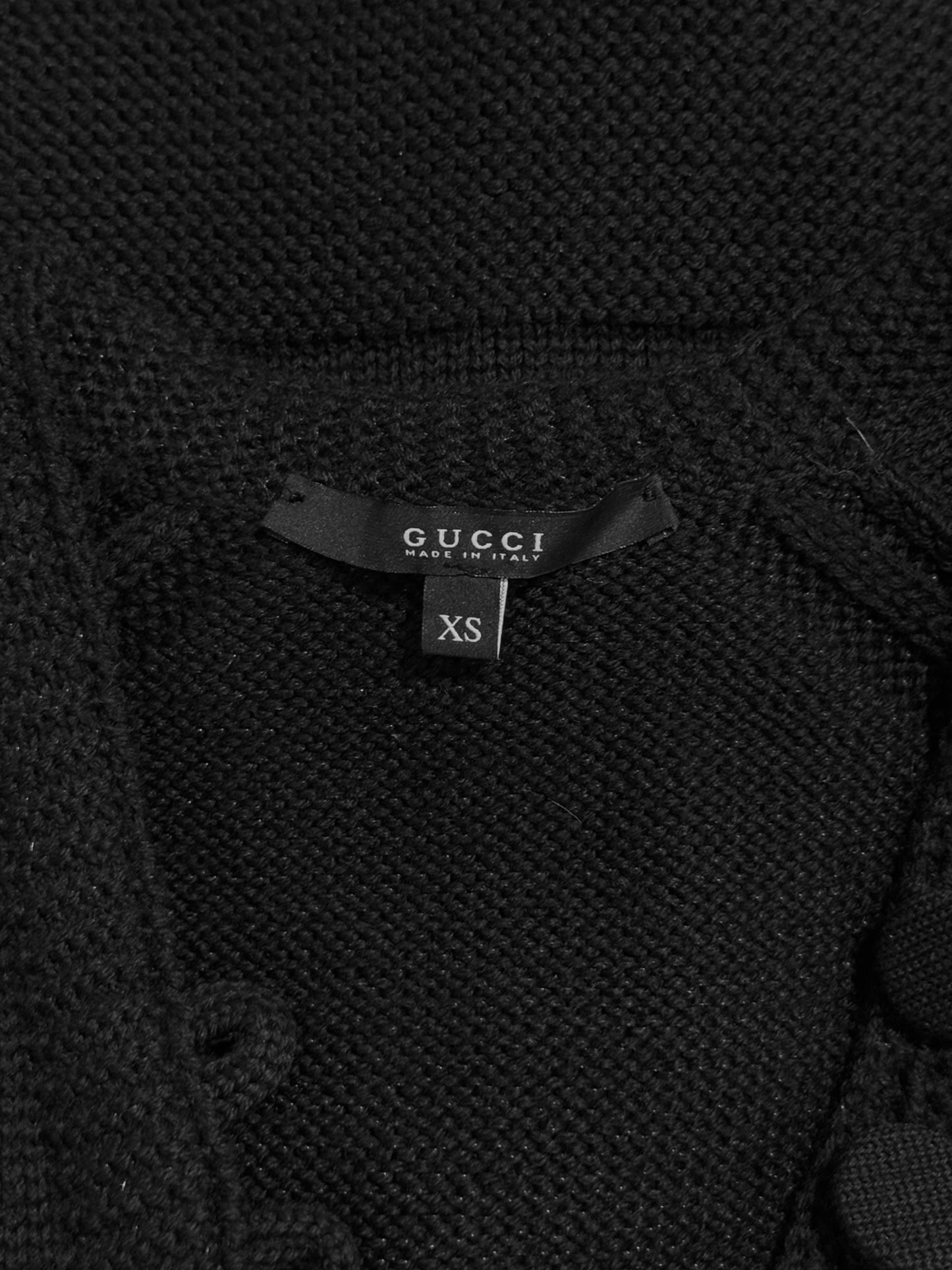 GUCCI FW2007 BY FRIDA GIANNINI BLACK WOOL TANK TOP