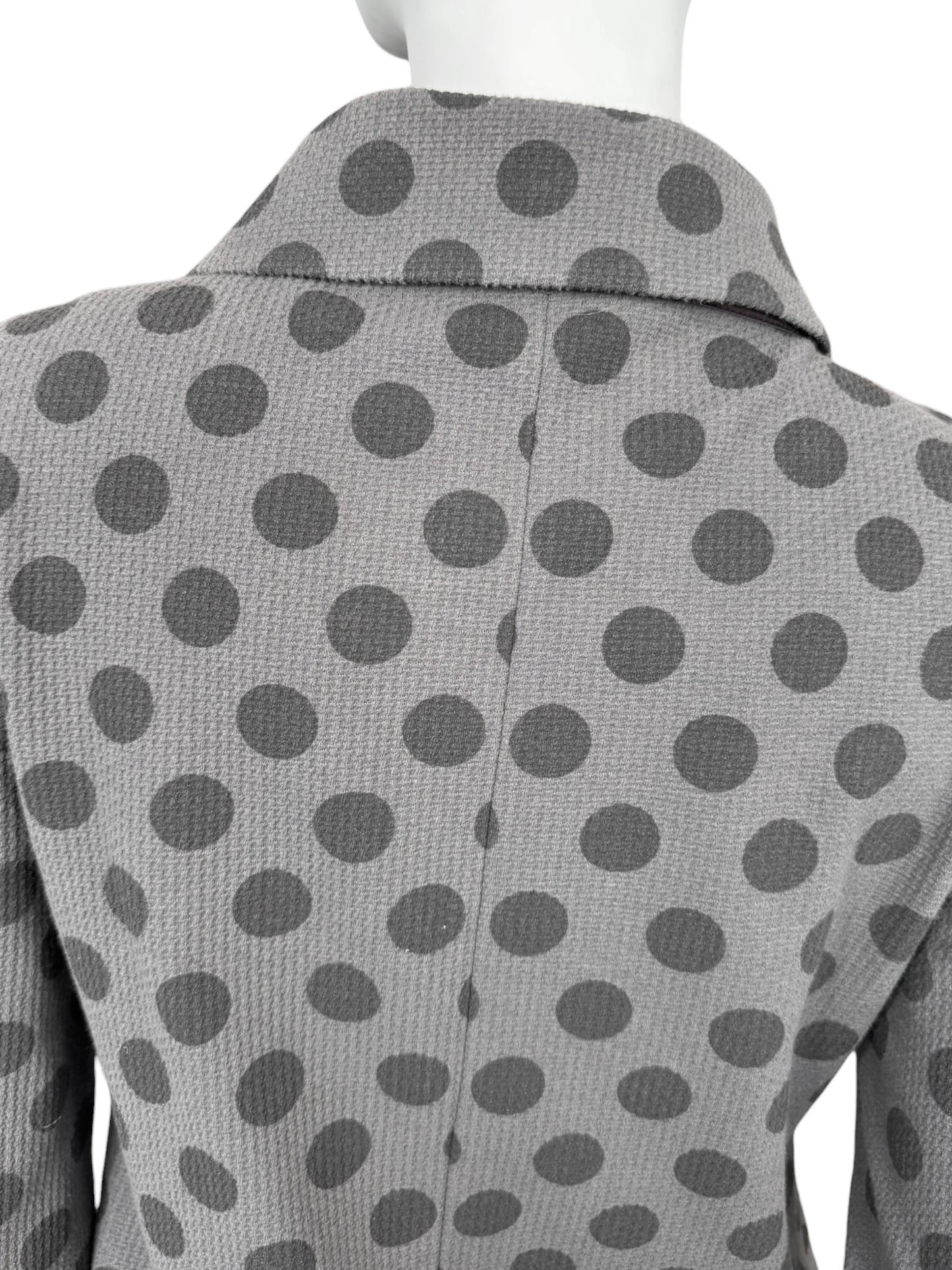 ARMANI COLLEZIONI 2000s GREY POLKA DOT LIGHT JACKET