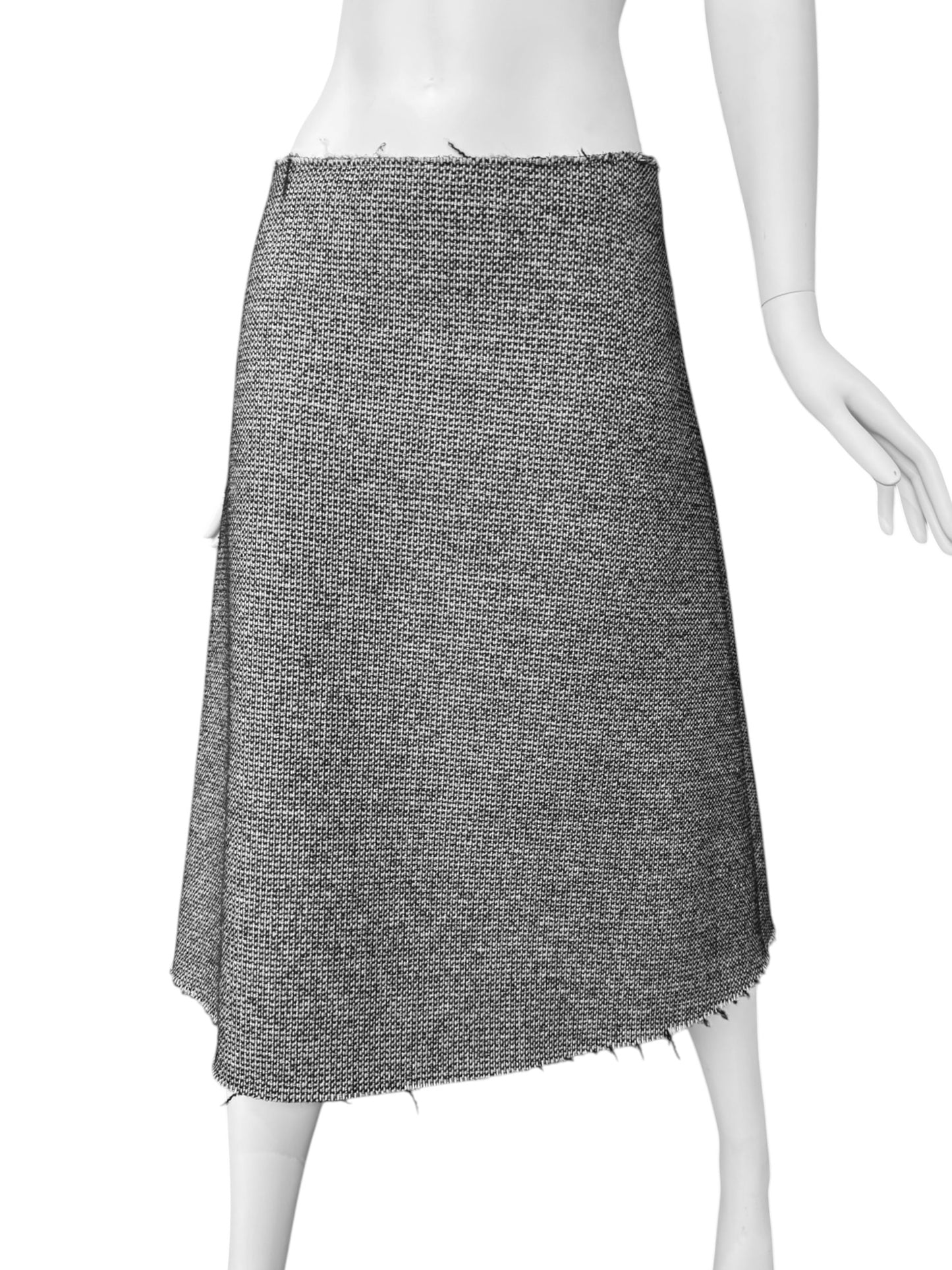 MAISON MARGIELA FW2016 BY JOHN GALLIANO GREY KNIT LONG SKIRT