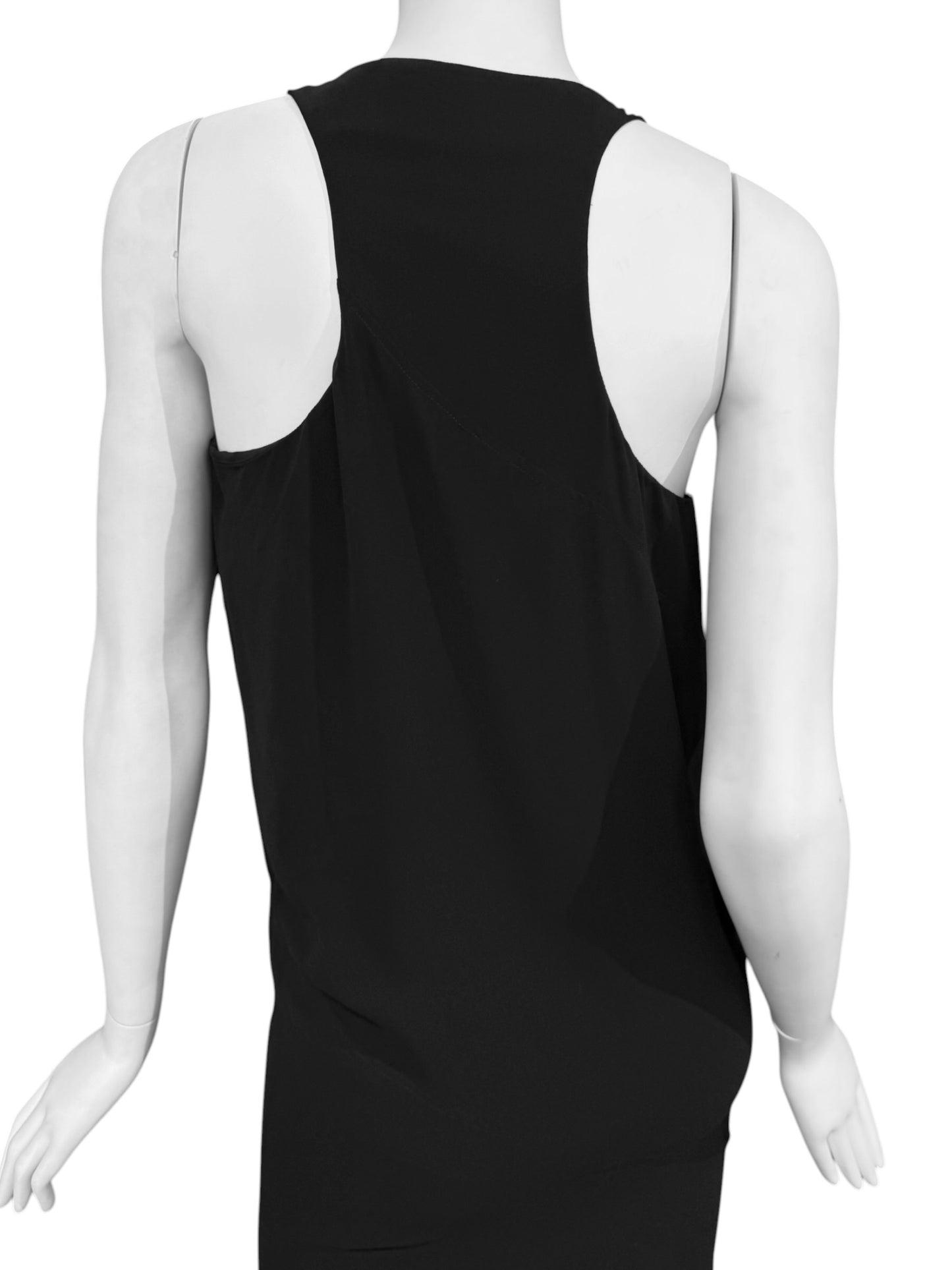 JOHN GALLIANO RESORT 2016 BLACK ASYMMETRICAL MAXI DRESS