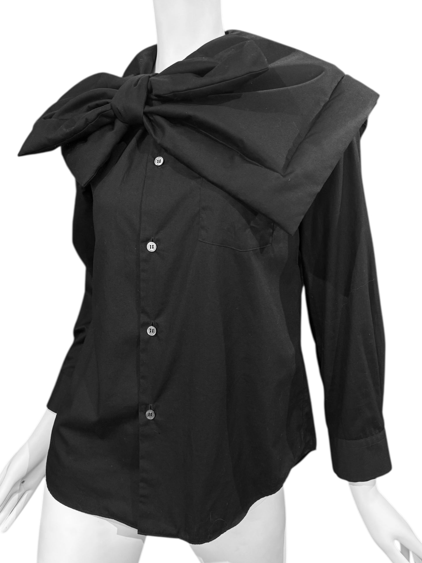COMME DES GARÇONS TRICOT FW2020 BLACK BOW COLLAR SHIRT