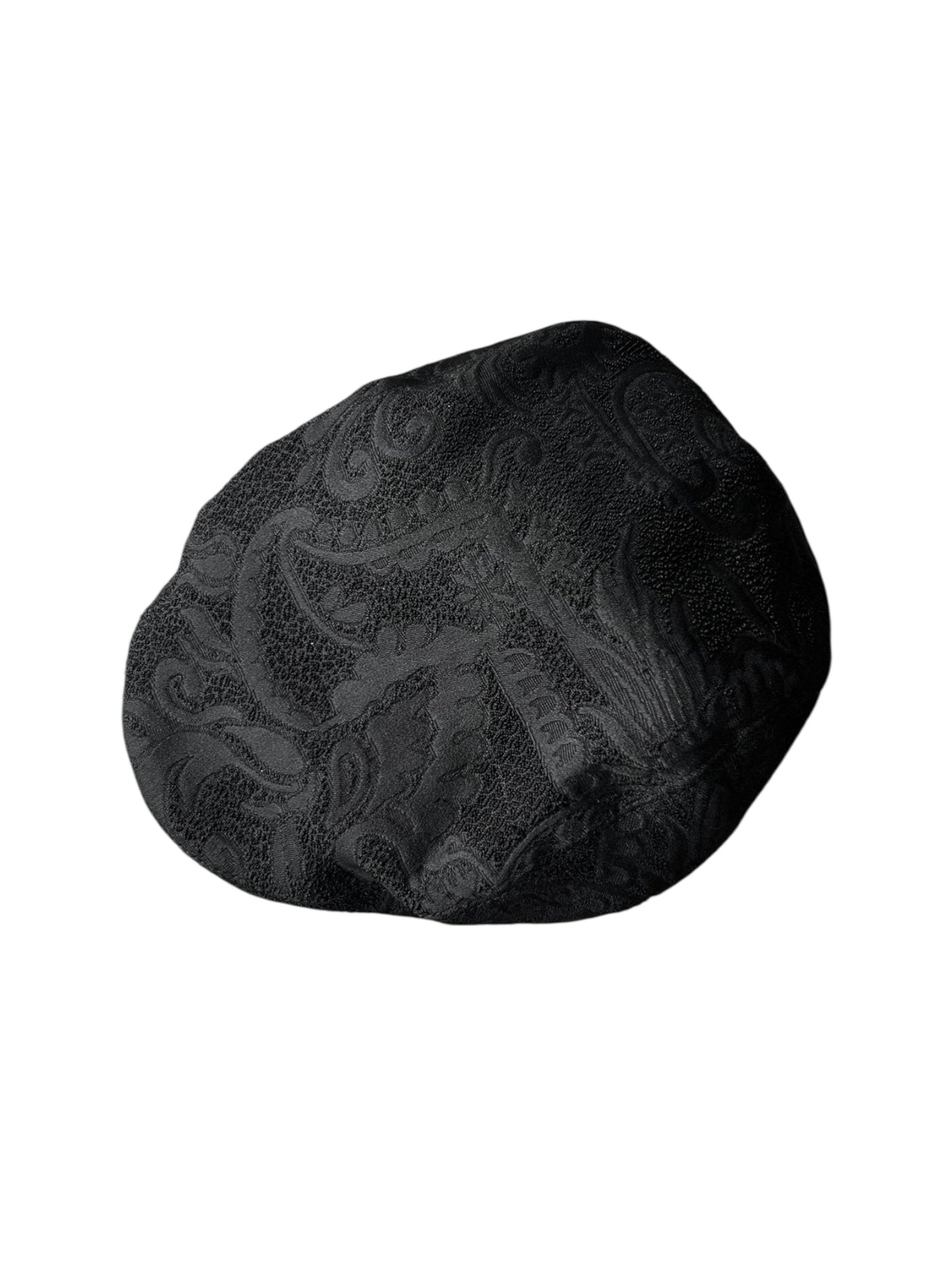 DOLCE & GABBANA 2020s BLACK JACQUARD FLAT CAP
