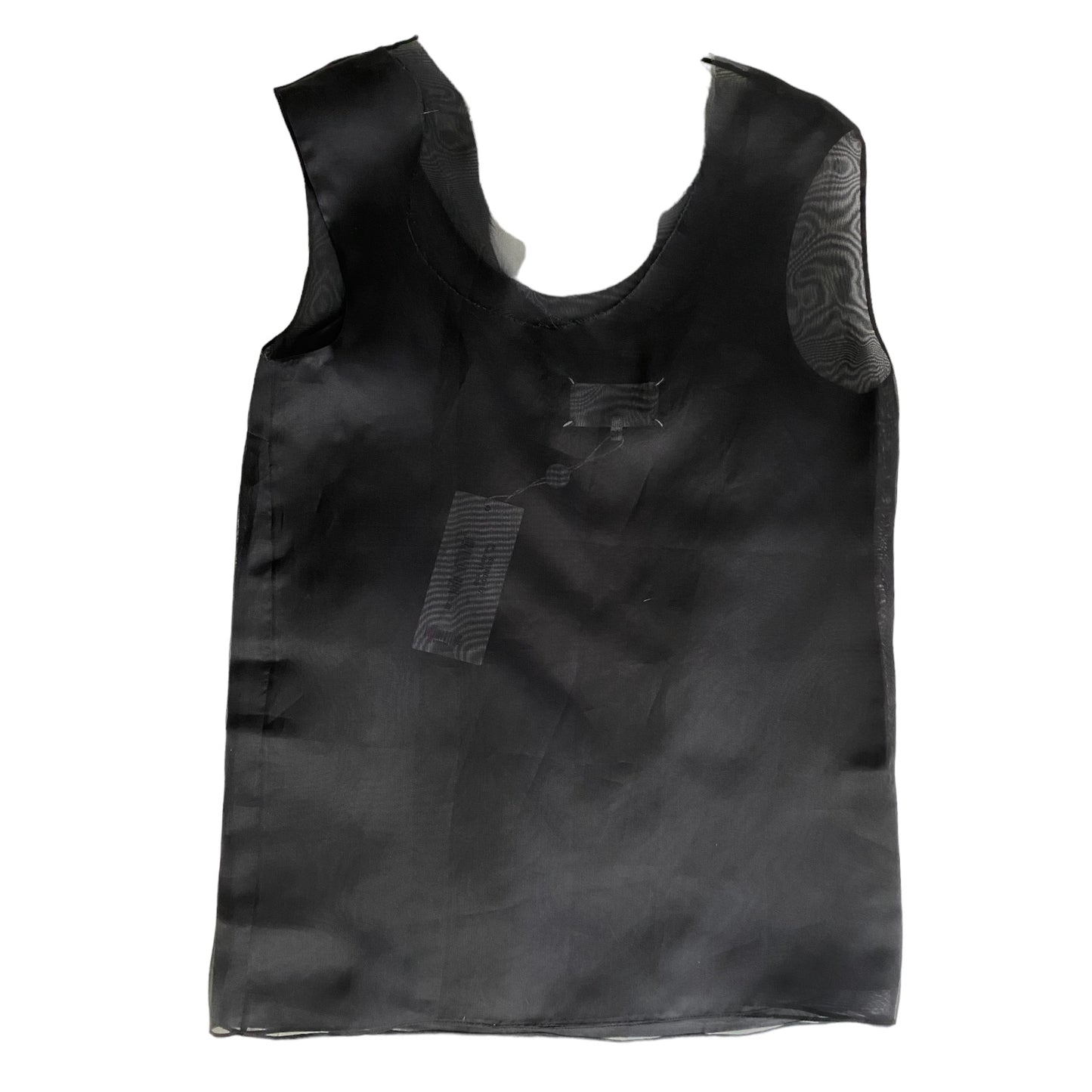 MAISON MARGIELA FW2018 BY JOHN GALLIANO BLACK SILK ORGANZA TANK TOP