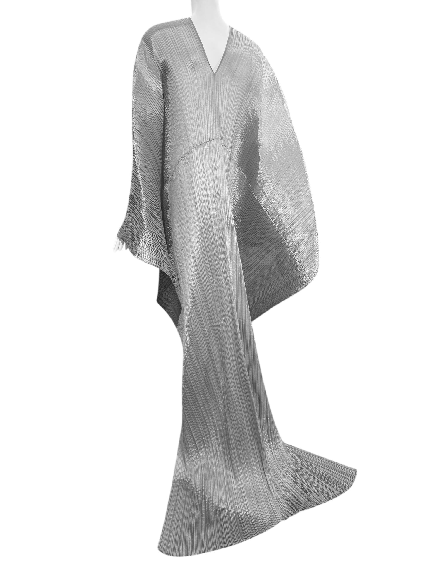 PLEATS PLEASE FW2010 BY DAI FUJIWRA SILVER MADAME-T STOLE DRESS