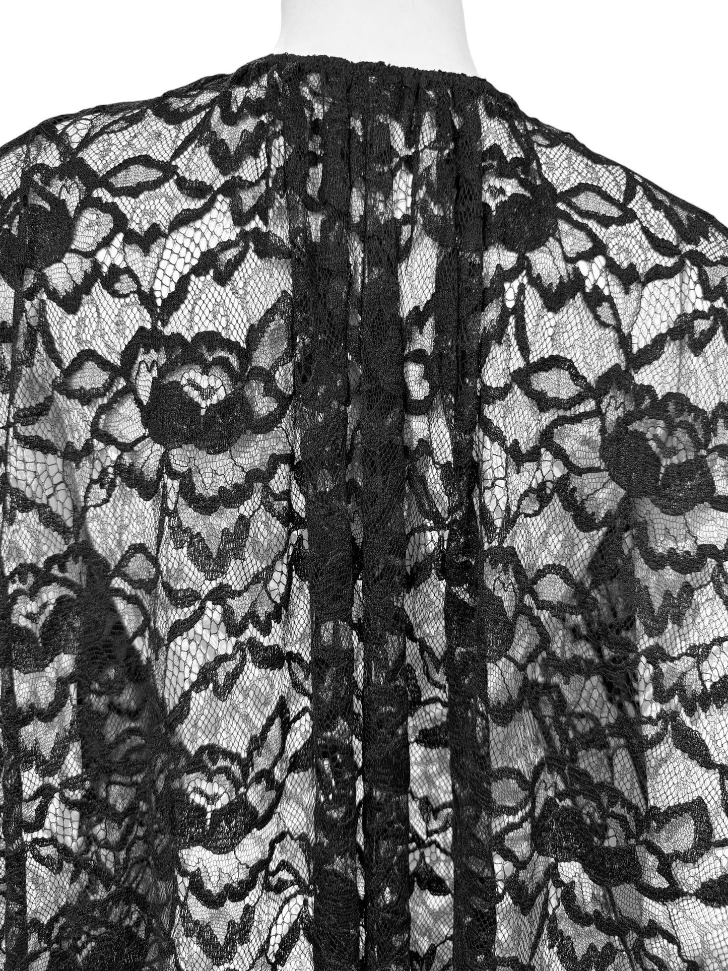 PRADA FW2019 BLACK LACE CAPE