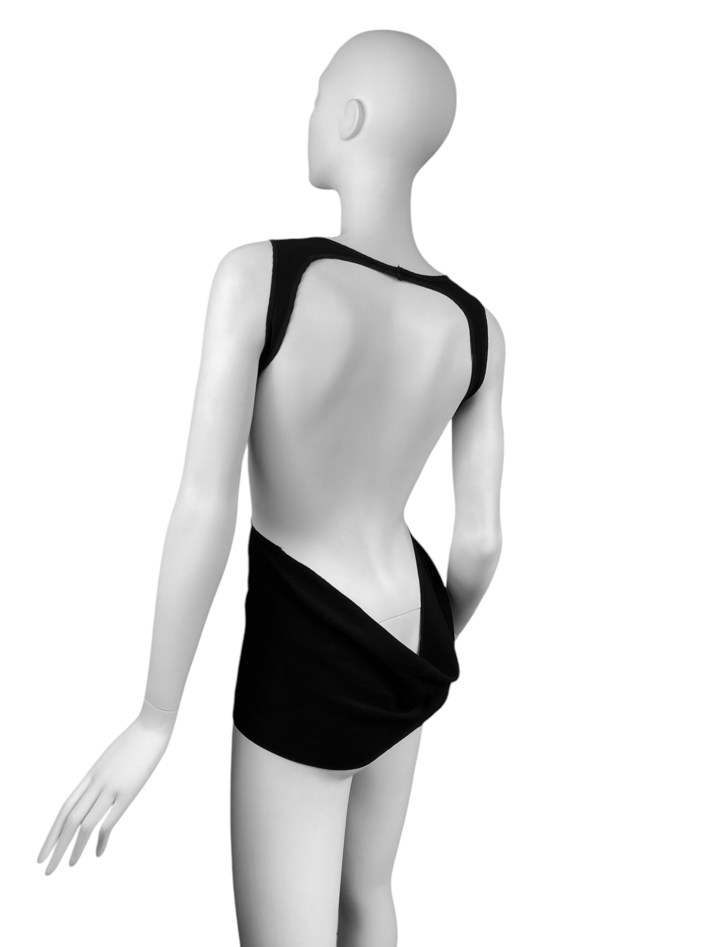 RICK OWENS SS2009 BLACK OPEN BACK TANK TOP