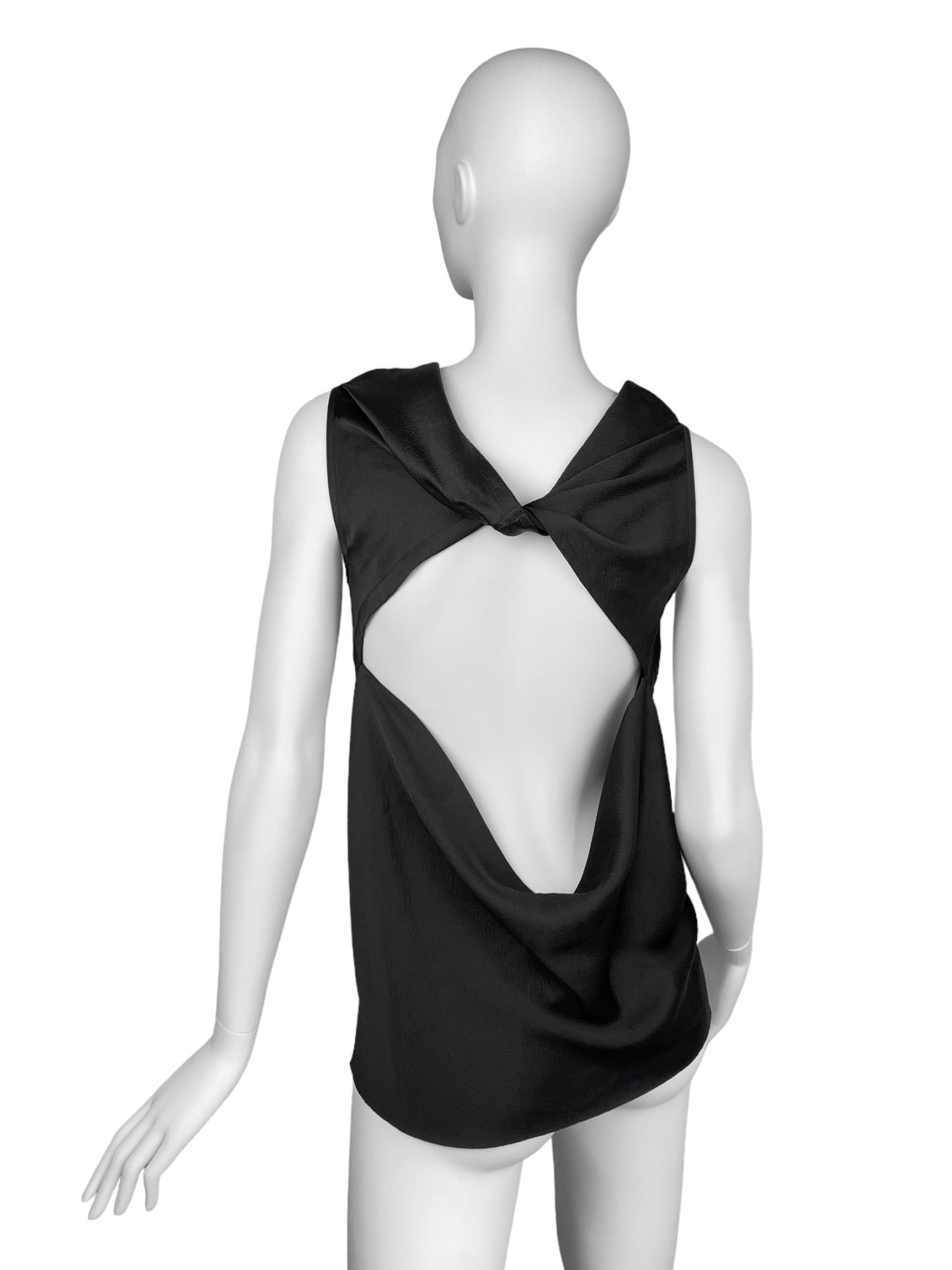 RICK OWENS SS2020 BLACK CUT OUT OPEN BACK TANK TOP