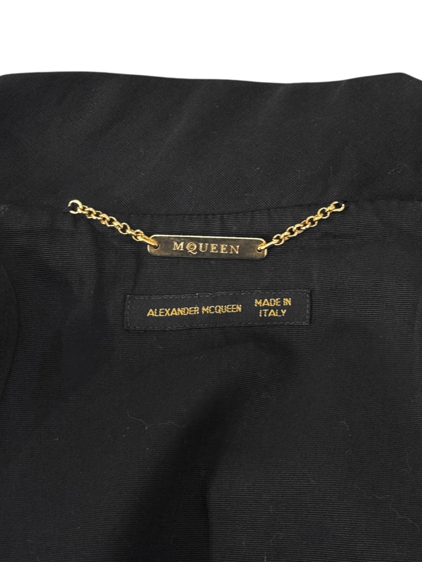 ALEXANDER MCQUEEN SS2002 «THE DANCE OF THE TWISTED BULL» BLACK LACE-UP BLAZER