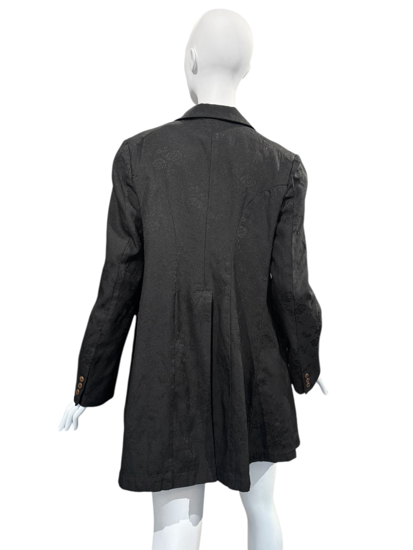 COMME DES GARÇONS 2015 BLACK FLORAL JACQUARD BLAZER