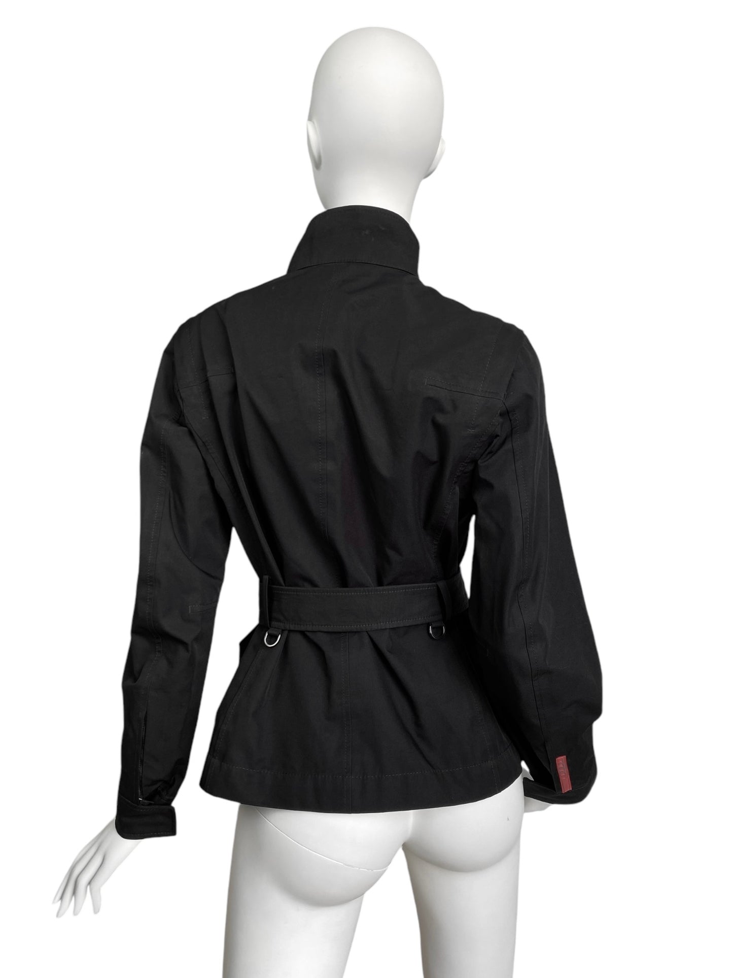 PRADA 1990s BLACK DETACHABLE SLEEVES JACKET