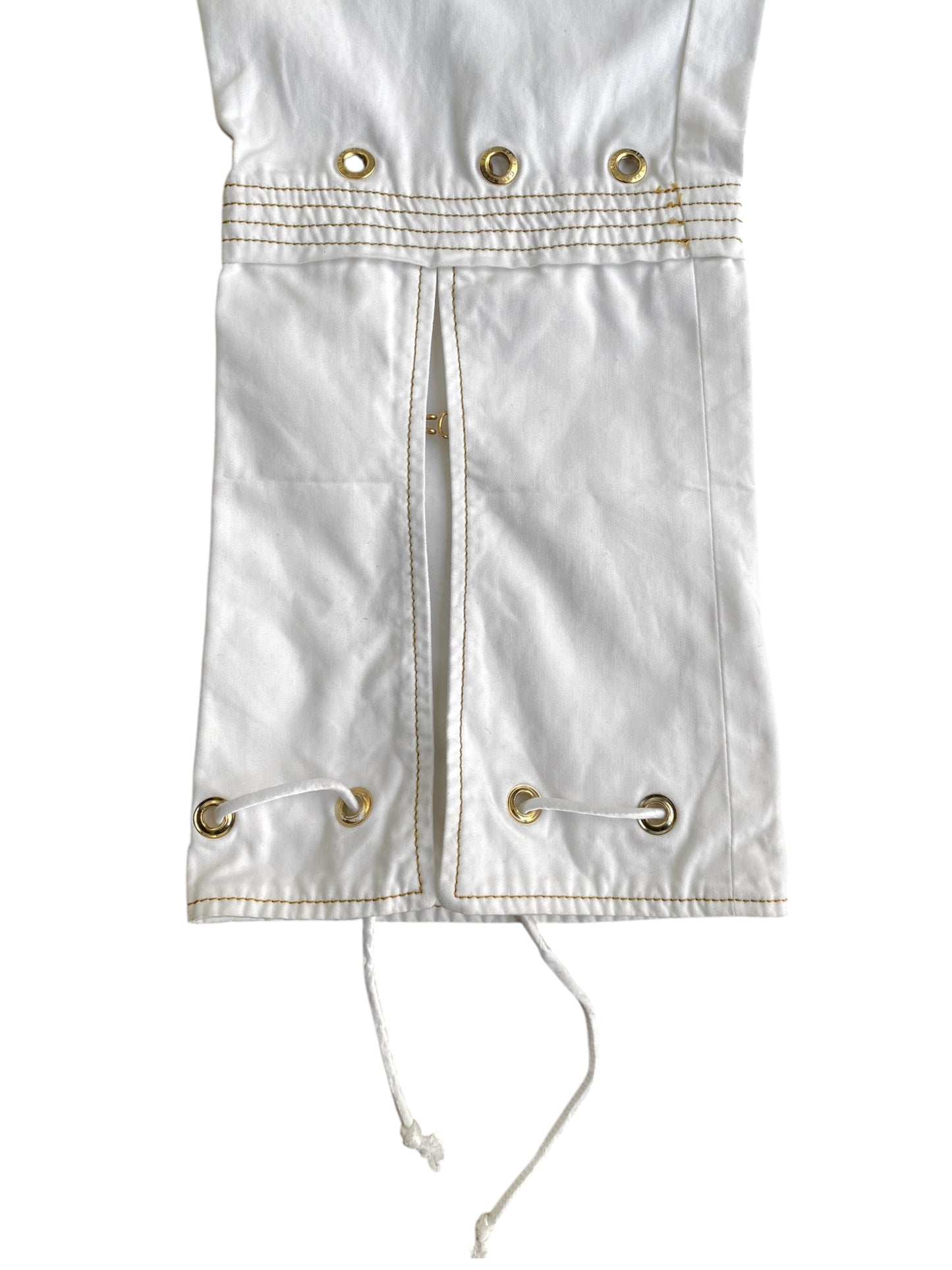 JEAN PAUL GAULTIER 2000s WHITE LACED CAPRI PANTS