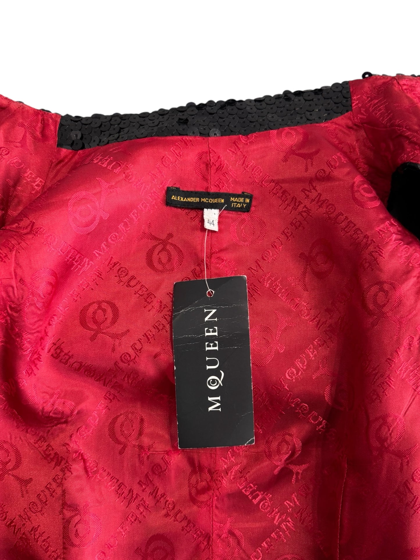 ALEXANDER MCQUEEN FW1998 ‘JOAN’ BLACK SEQUINS VEST