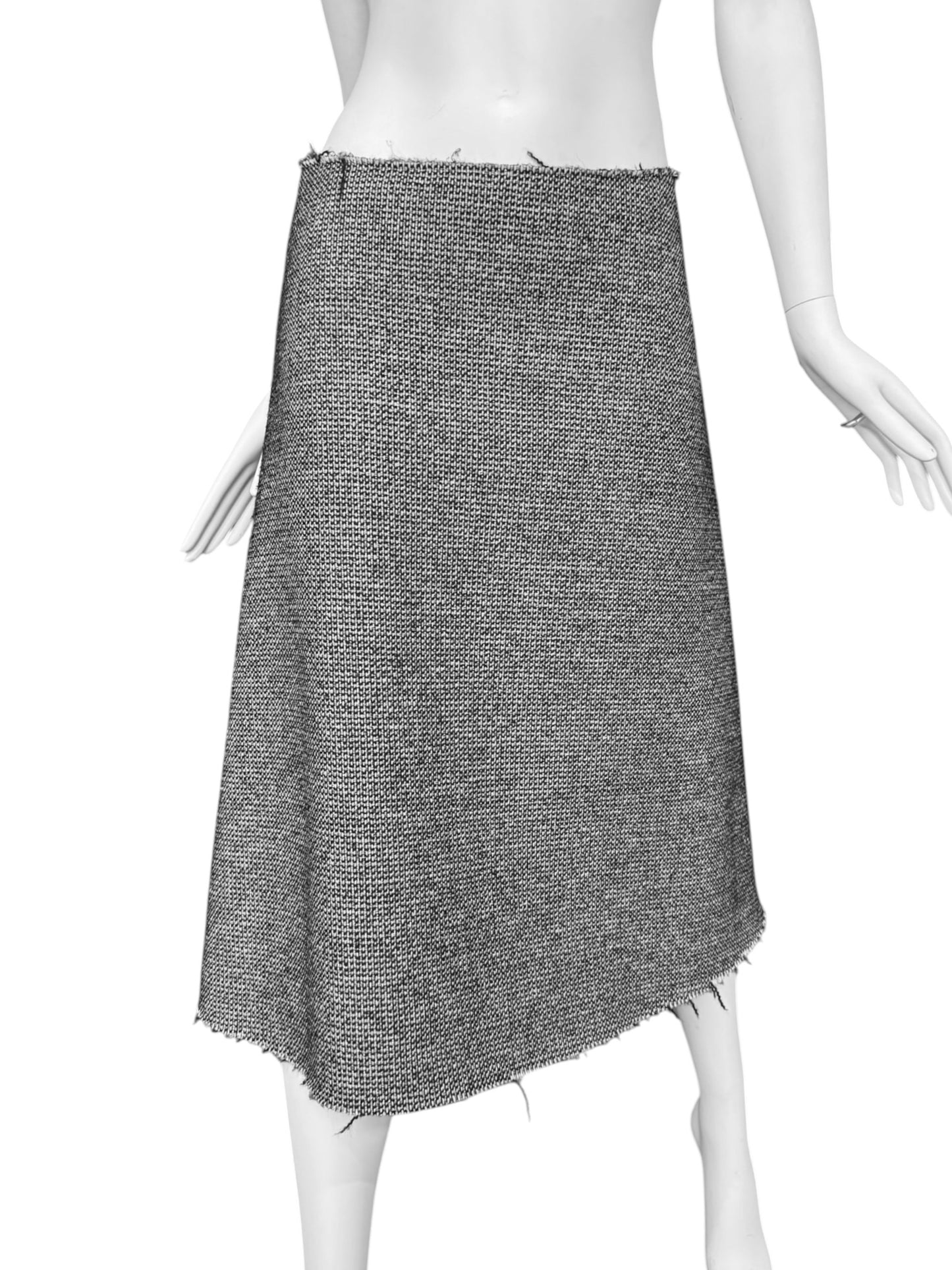 MAISON MARGIELA FW2016 BY JOHN GALLIANO GREY KNIT LONG SKIRT