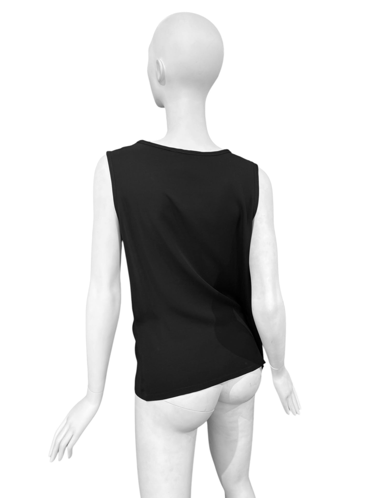 ANN DEMEULEMEESTER FW2015 BY SÉBASTIEN MEUNIER BLACK PLEAT TANK TOP