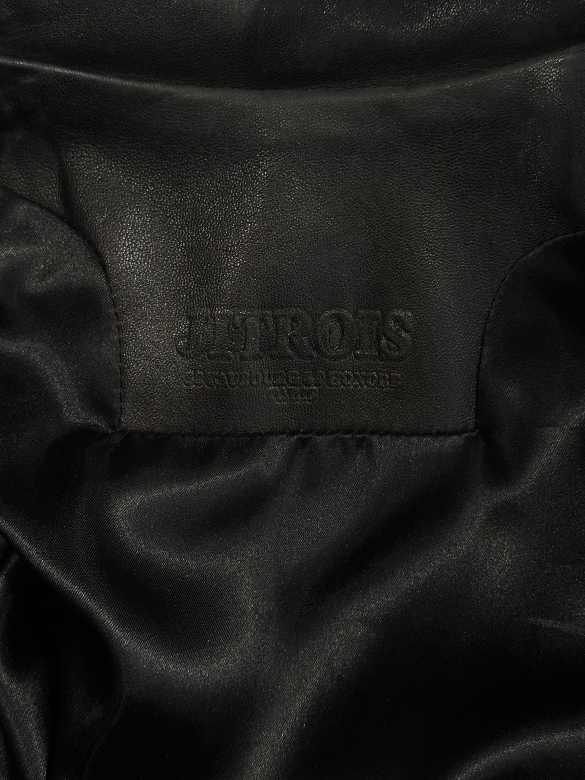 JITROIS 2000s BLACK LEATHER MAXI COAT