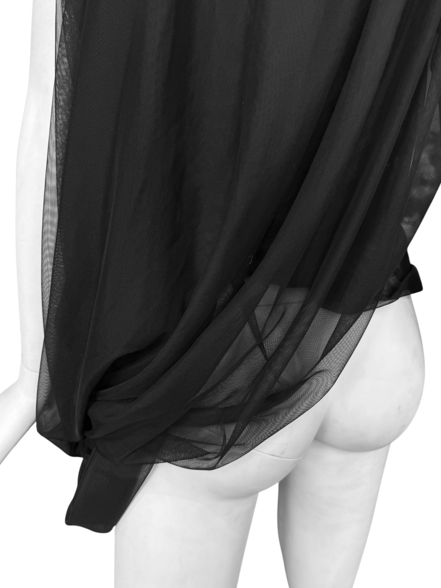 JUNYA WATANABE 2020s BLACK LAYERED DRAPED TANK TOP
