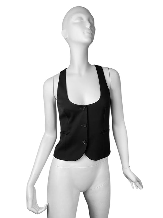 GUCCI C.2006 BY FRIDA GIANNINI BLACK WOOL WAISTCOAT