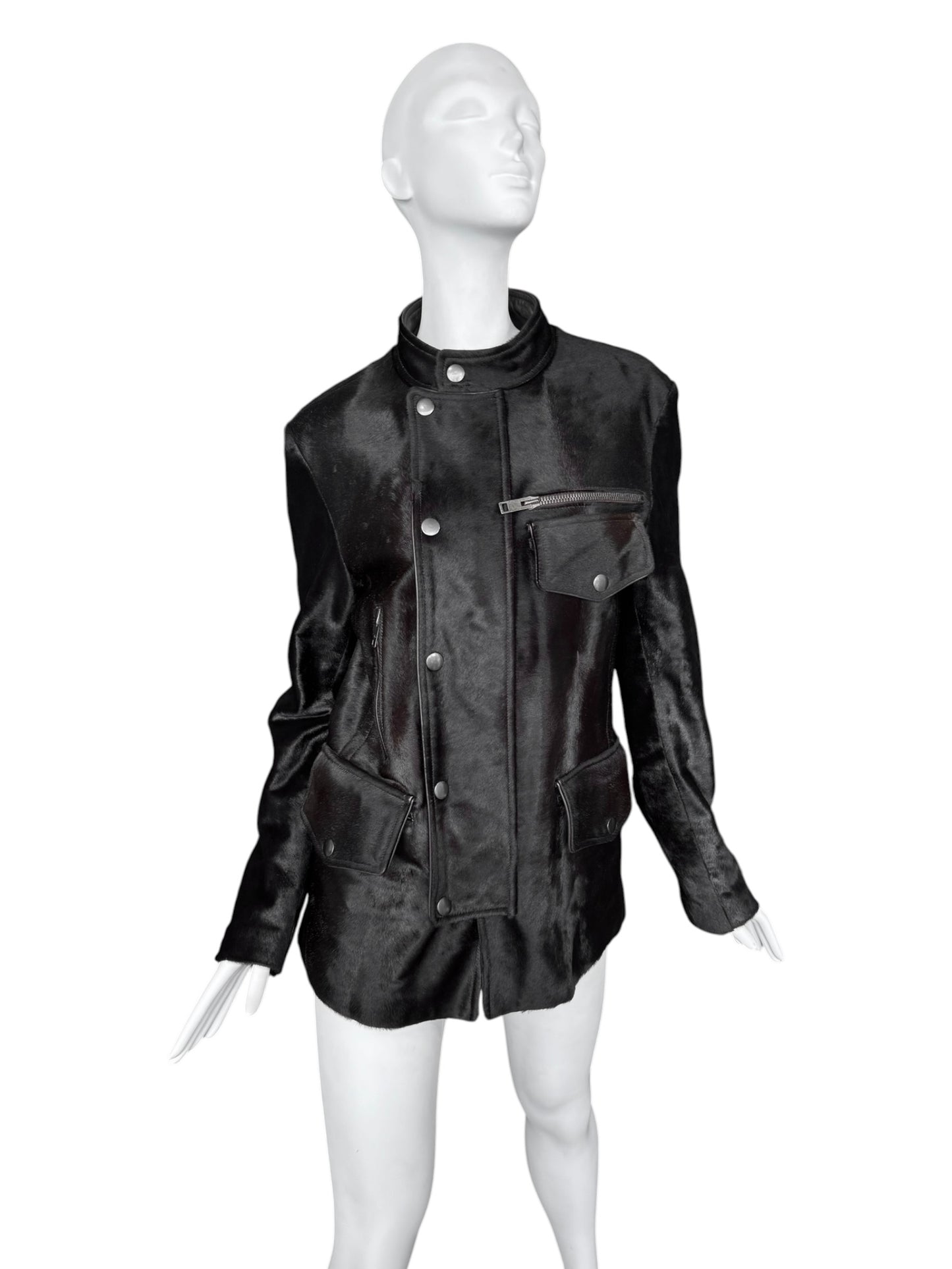 GUCCI FW2004 BY TOM FORD EBONY PONY HAIR JACKET