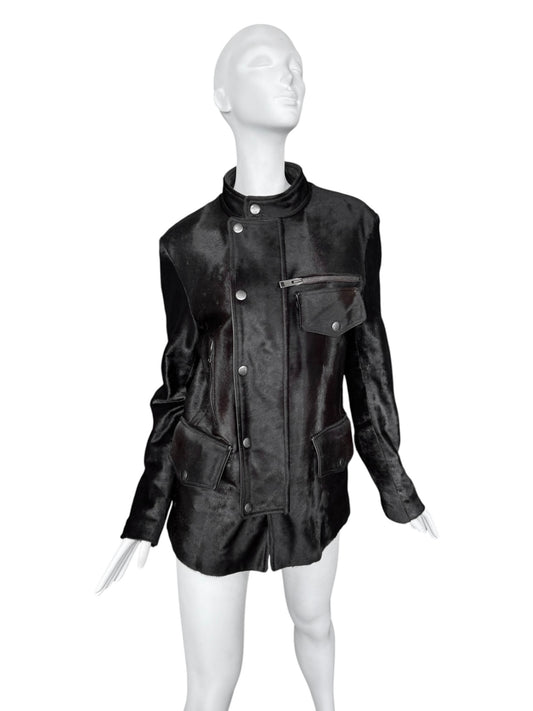 GUCCI FW2004 BY TOM FORD EBONY PONY HAIR JACKET
