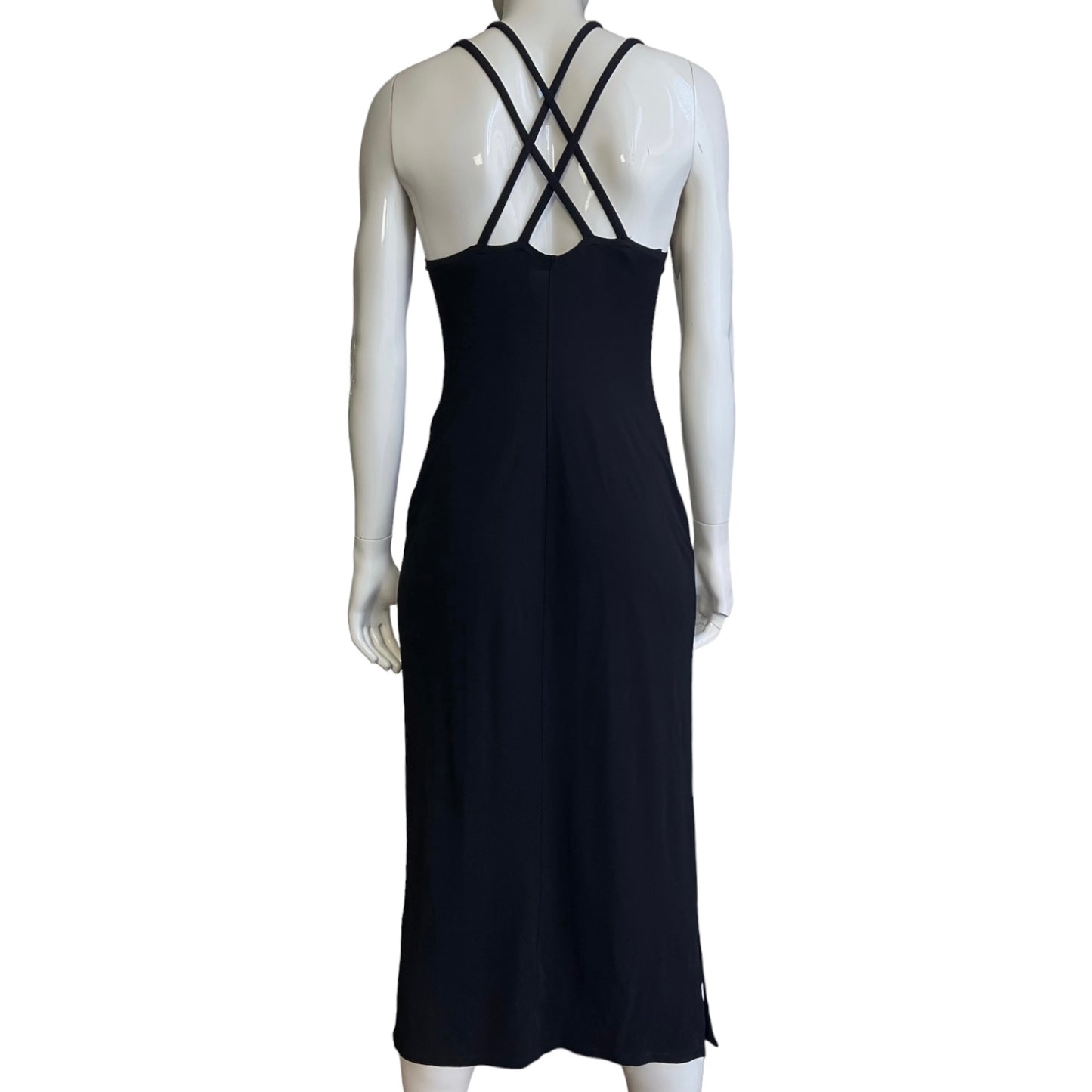 PLEIN SUD SS1992 BLACK DOUBLE STRAPS DRESS