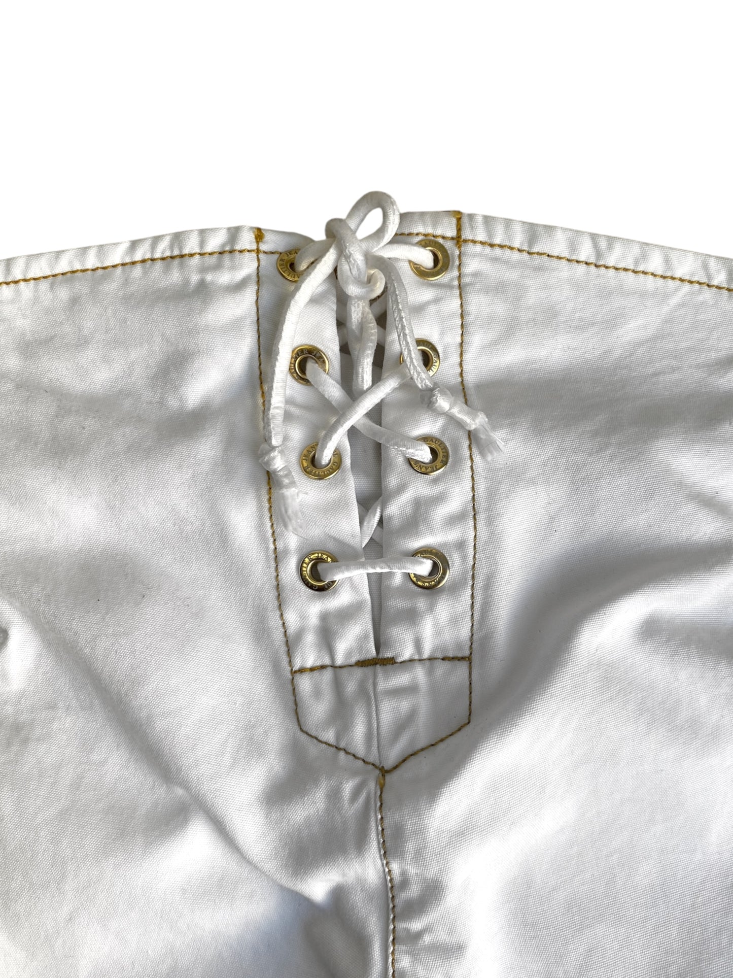 JEAN PAUL GAULTIER 2000s WHITE LACED CAPRI PANTS